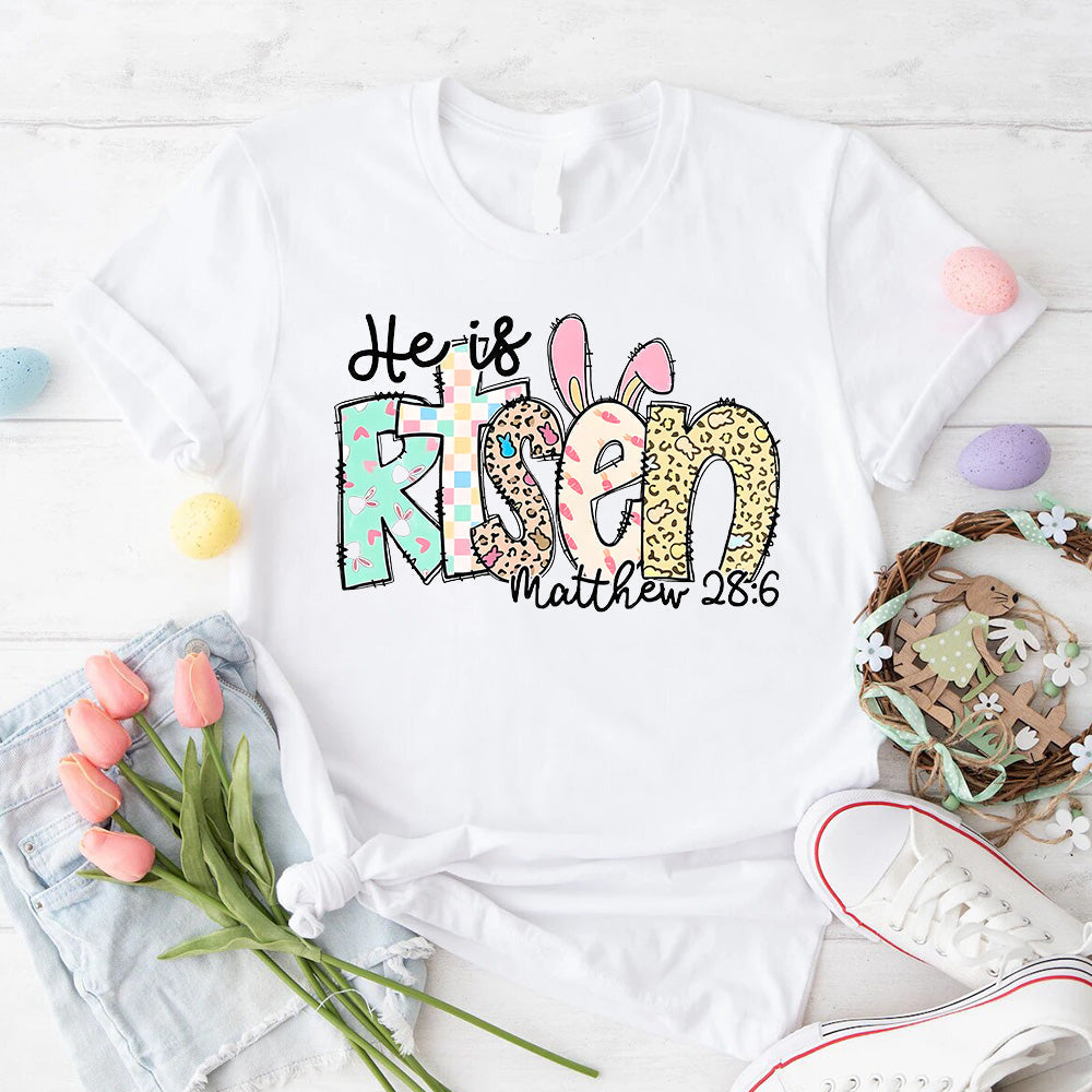 He is Risen Easter Inspirational Tees Adorb.co
