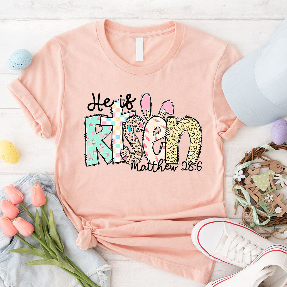 He is Risen Easter Inspirational Tees Adorb.co