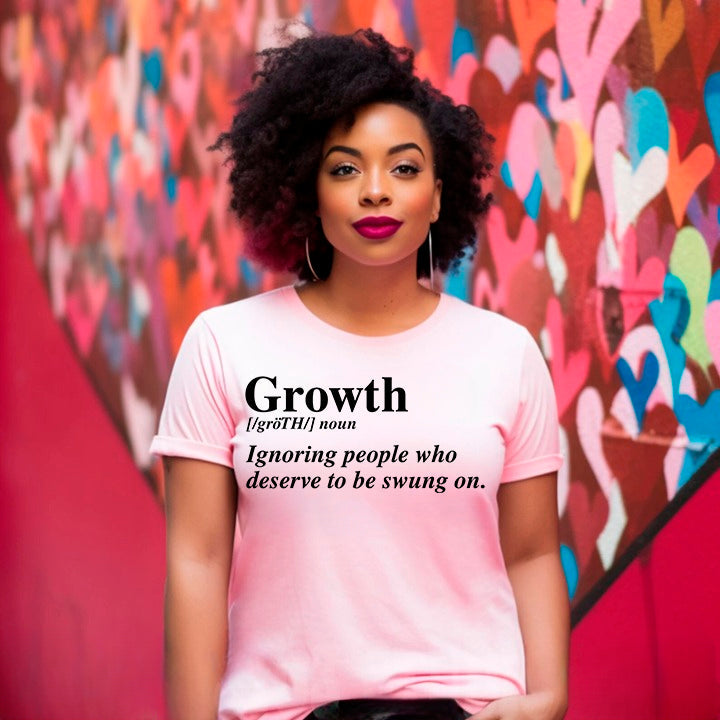 Growth Definition Graphic Tee – Unisex Uplifting Message T-Shirt Adorb.co