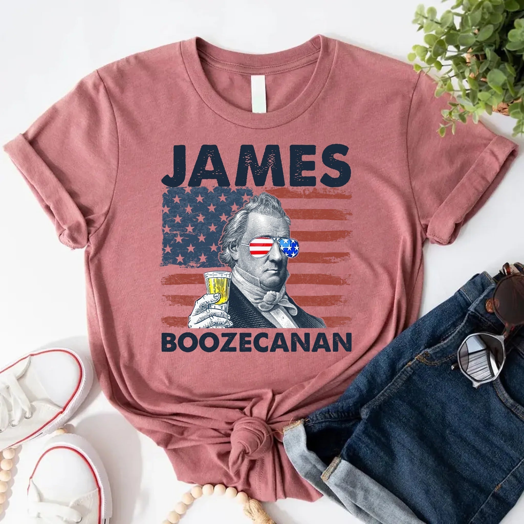 James Boozecanan 4th of July Shirt – Funny Presidential Drinking Tee Adorb.co