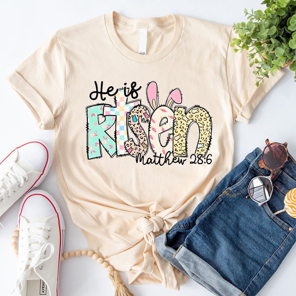 He is Risen Easter Inspirational Tees Adorb.co