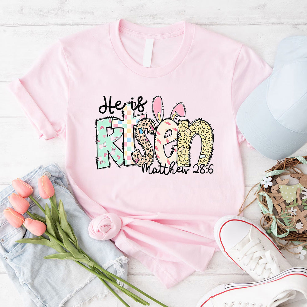 He is Risen Easter Inspirational Tees Adorb.co