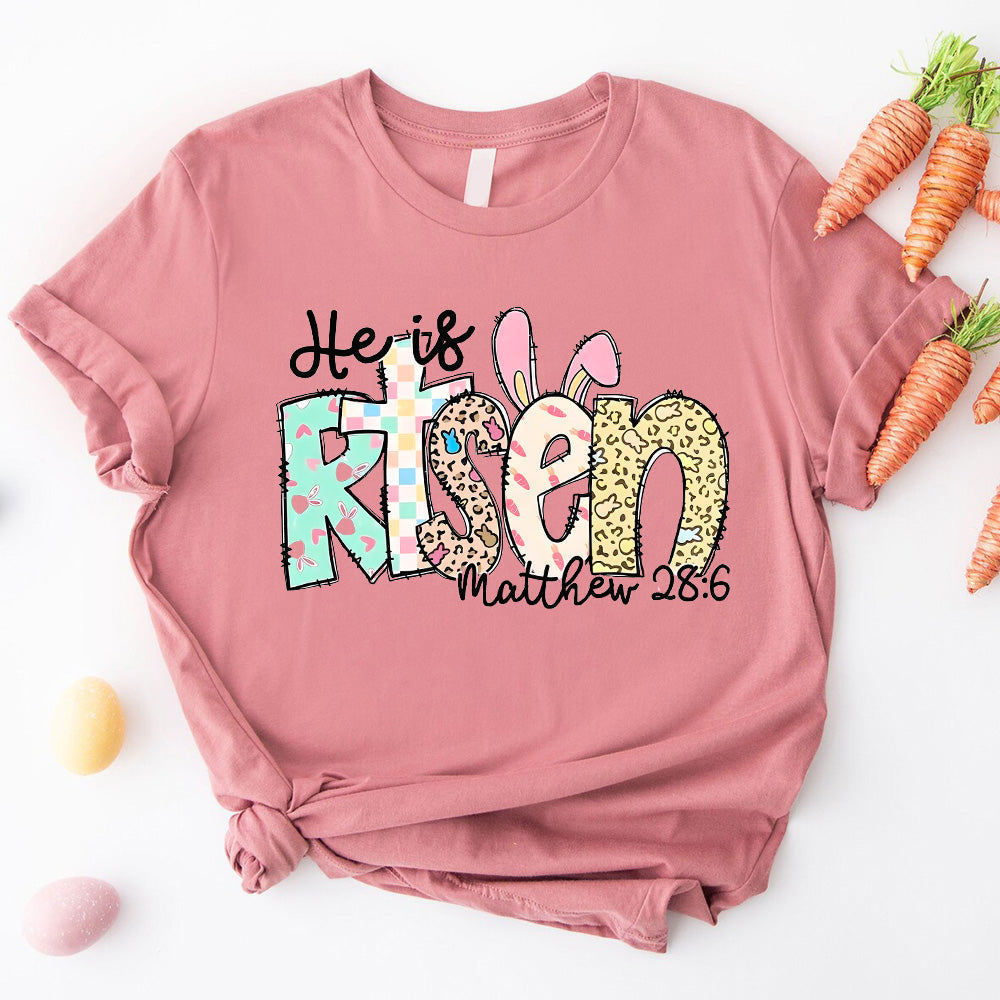 He is Risen Easter Inspirational Tees Adorb.co