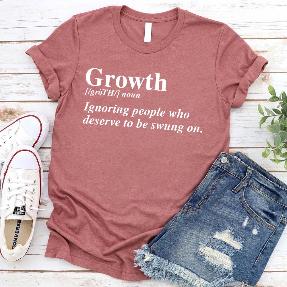 Growth Definition Graphic Tee – Unisex Uplifting Message T-Shirt Adorb.co