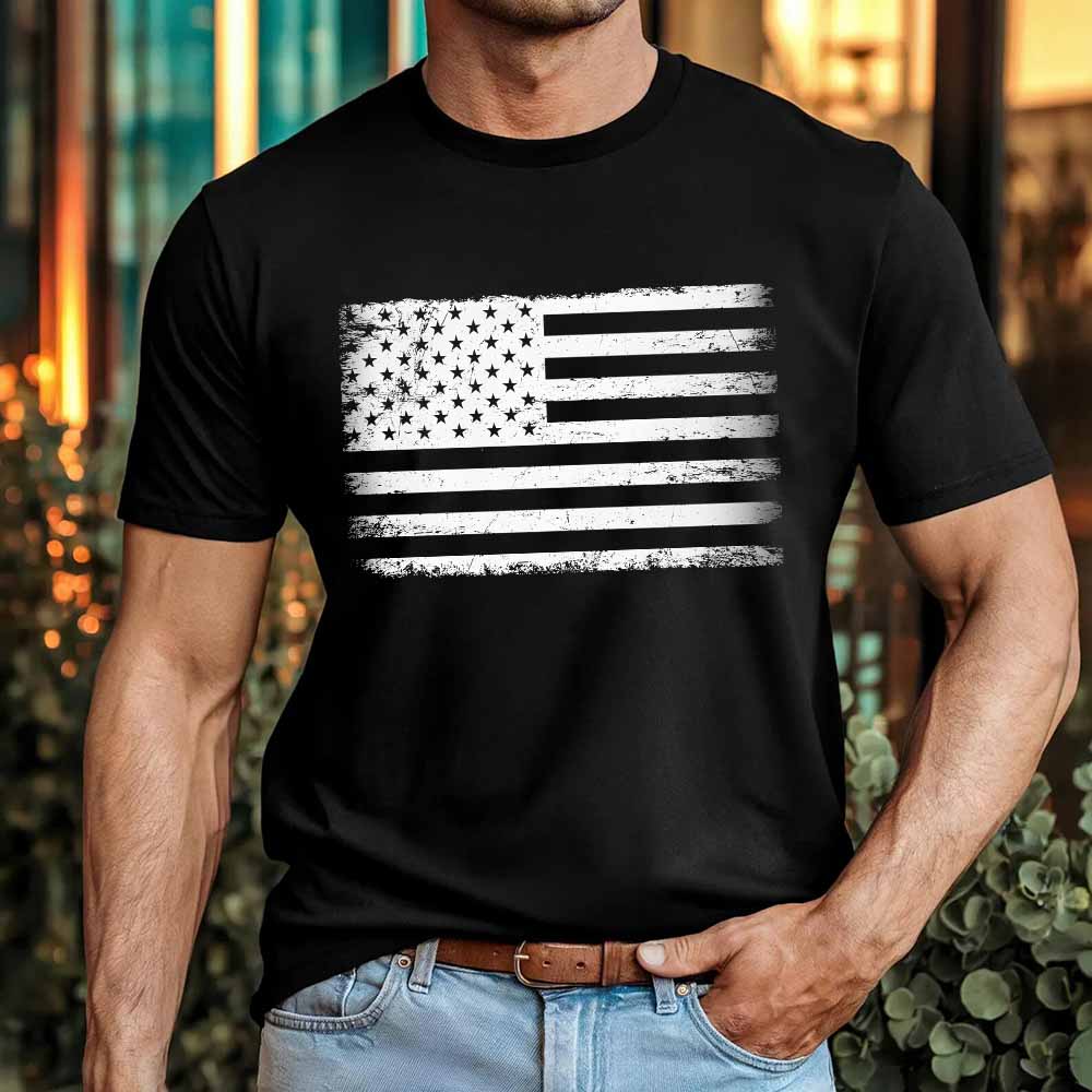 Rogue Style USA Distressed Flag Unisex T-Shirts Adorb.co