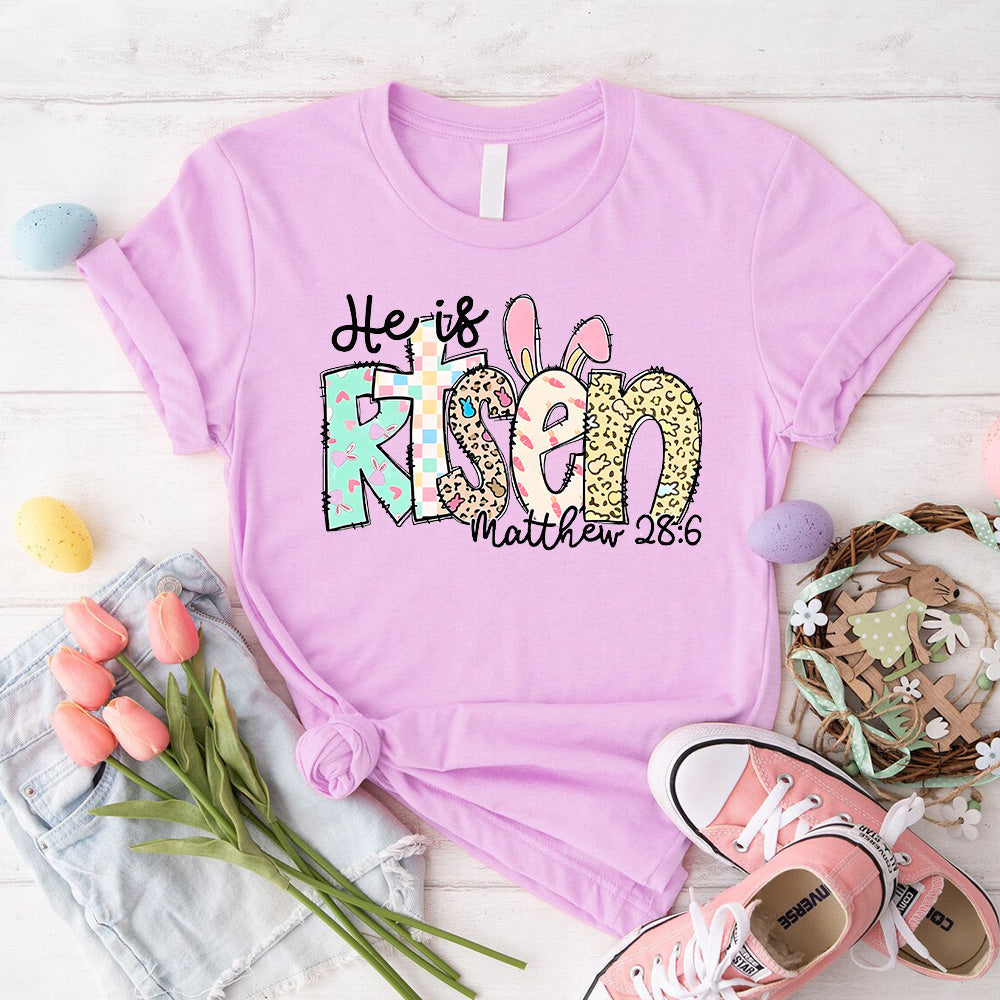 He is Risen Easter Inspirational Tees Adorb.co