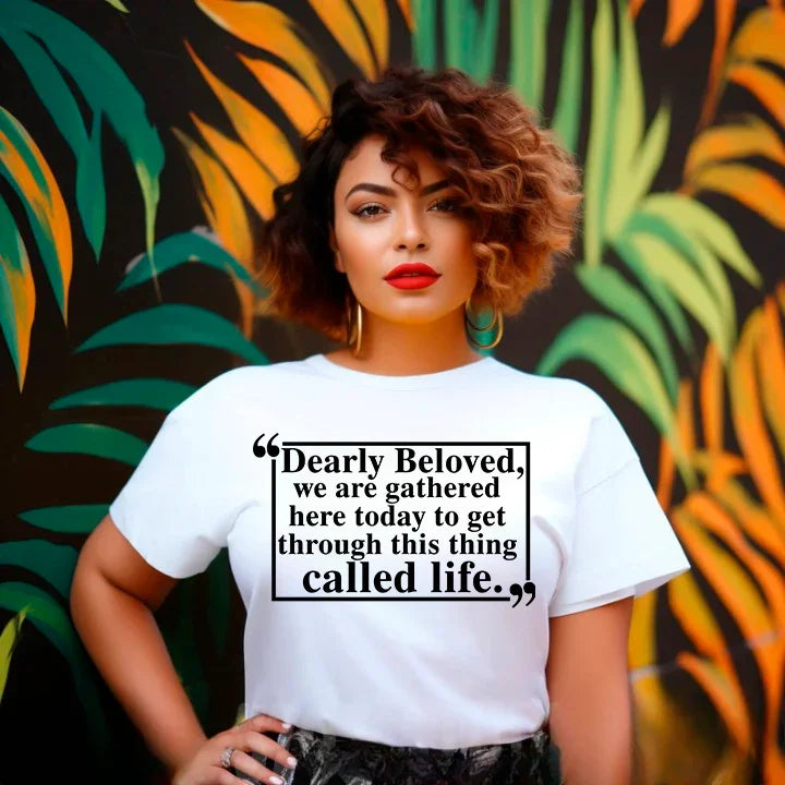 Close-up of the Adorb.co Dearly Beloved Tee's durable hemline, reflecting the garment's overall quality and craftsmanship. A 