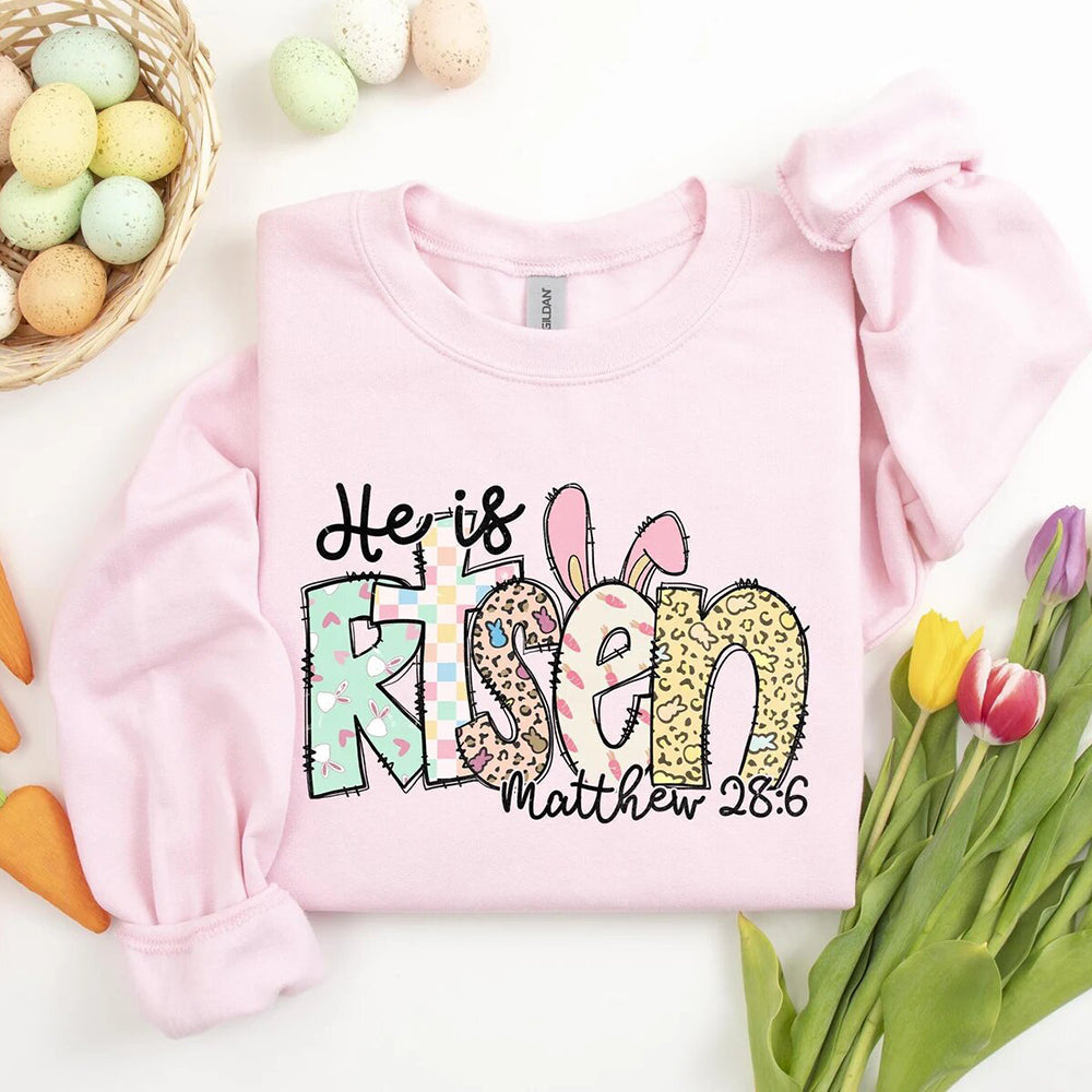 He is Risen Easter Inspirational Sweatshirt Adorb.co