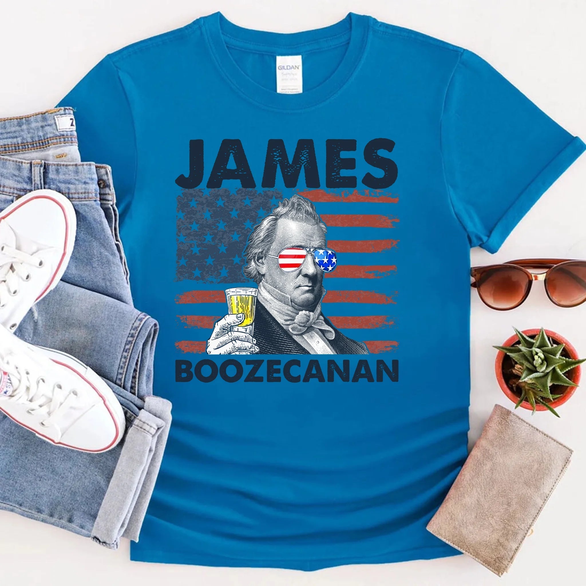 James Boozecanan 4th of July Shirt – Funny Presidential Drinking Tee Adorb.co