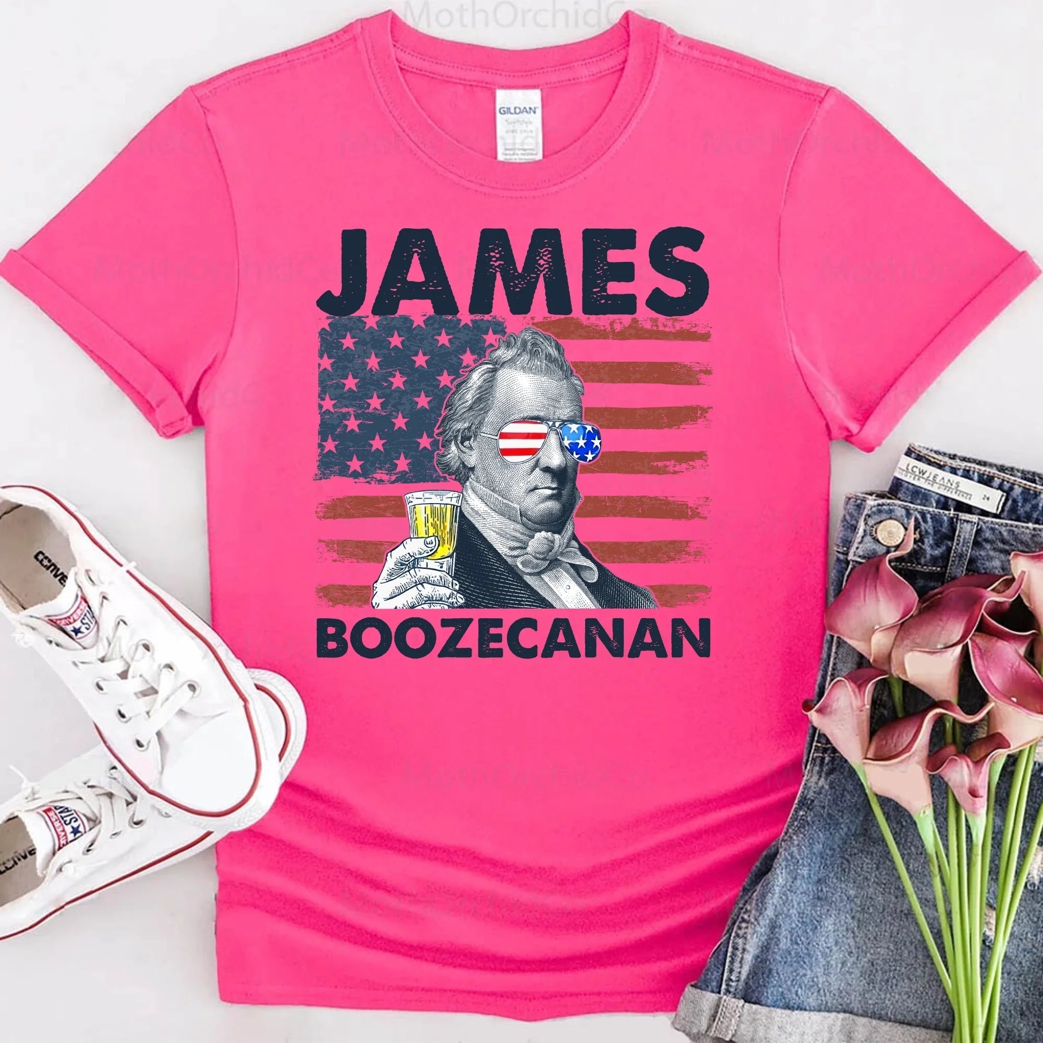James Boozecanan 4th of July Shirt – Funny Presidential Drinking Tee Adorb.co