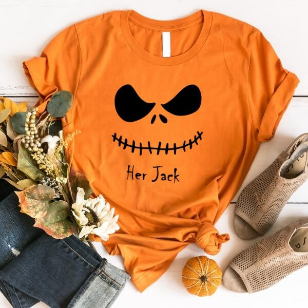 The Jack & The Sally Couples Halloween Tee Adorb Custom Tees