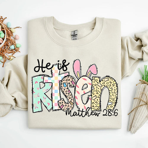 He is Risen Easter Inspirational Tees Adorb.co