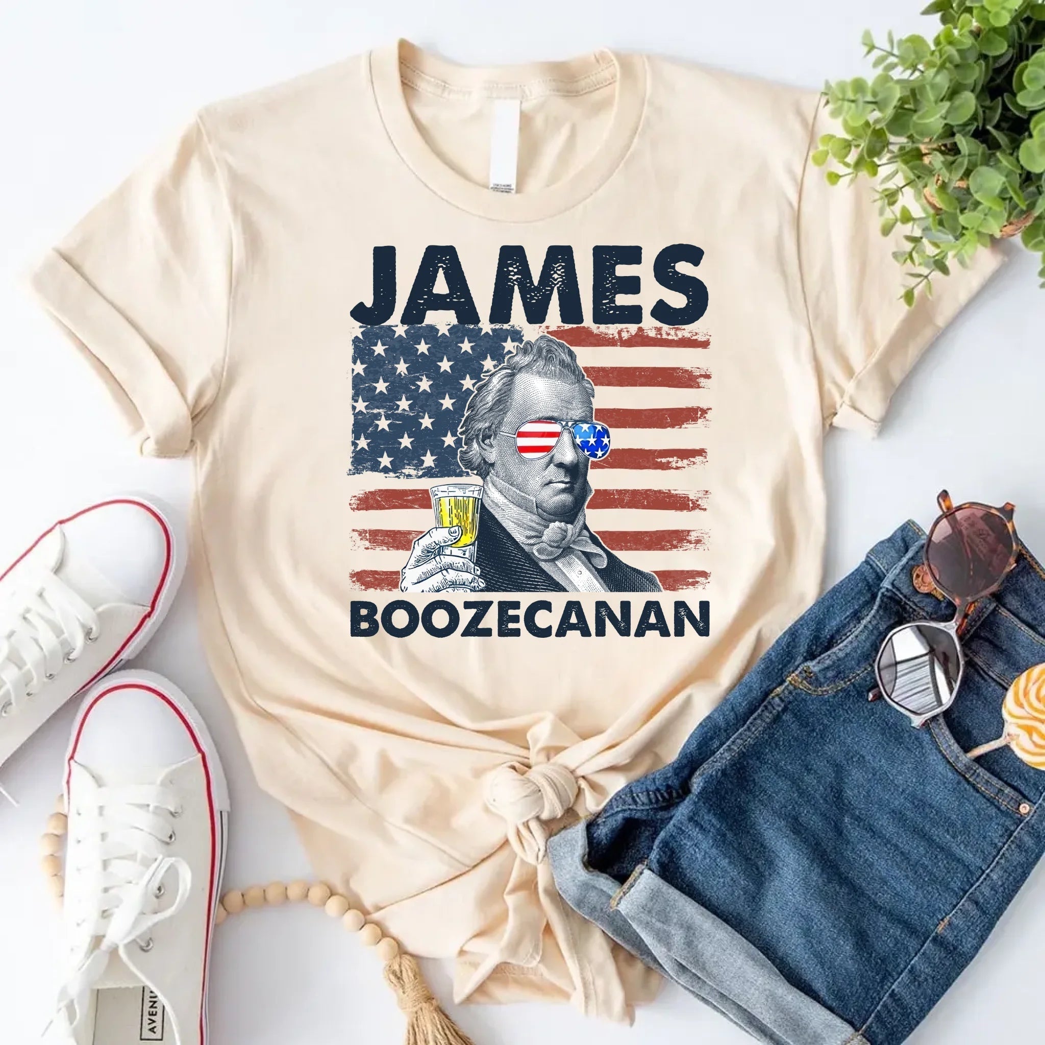 James Boozecanan 4th of July Shirt – Funny Presidential Drinking Tee Adorb.co