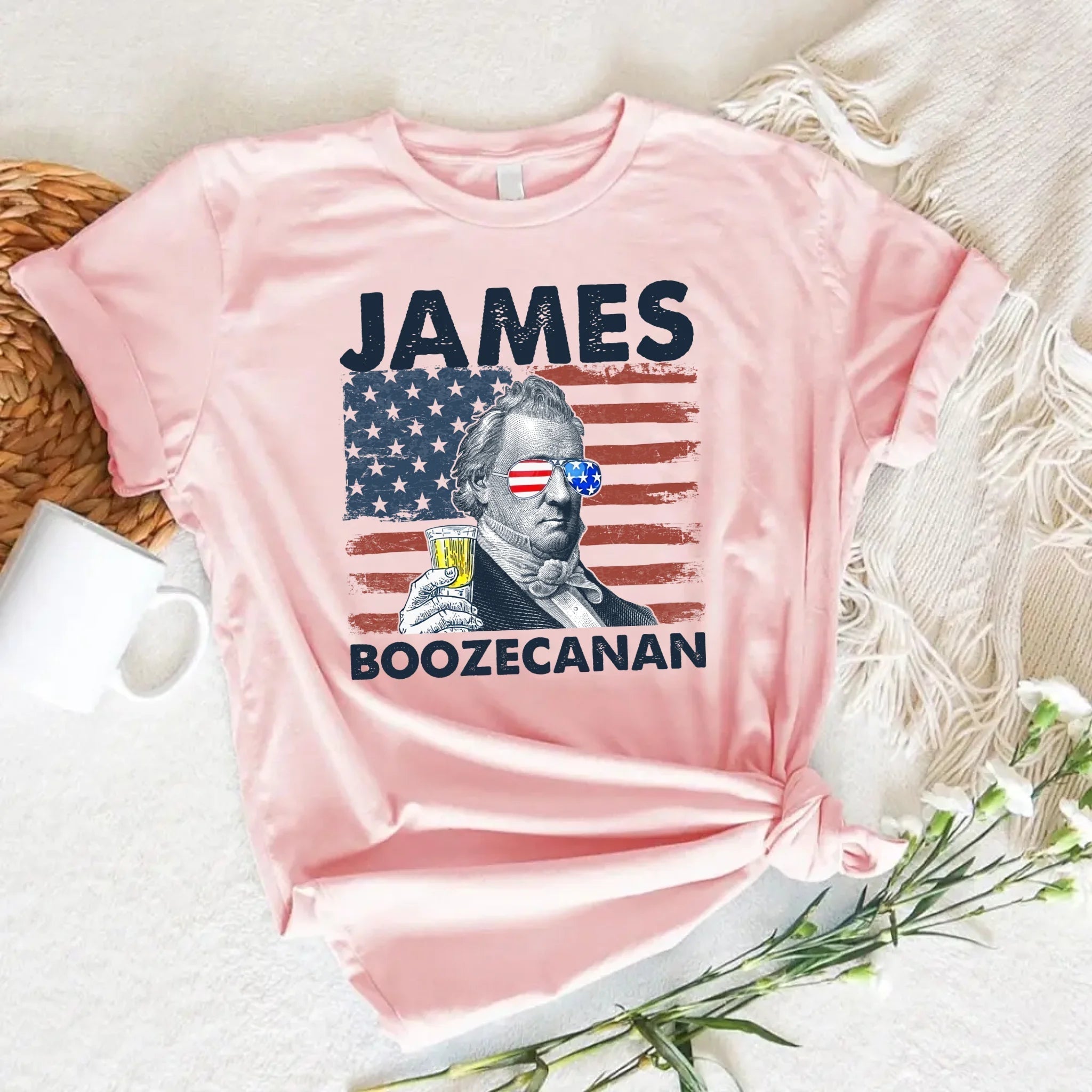 James Boozecanan 4th of July Shirt – Funny Presidential Drinking Tee Adorb.co