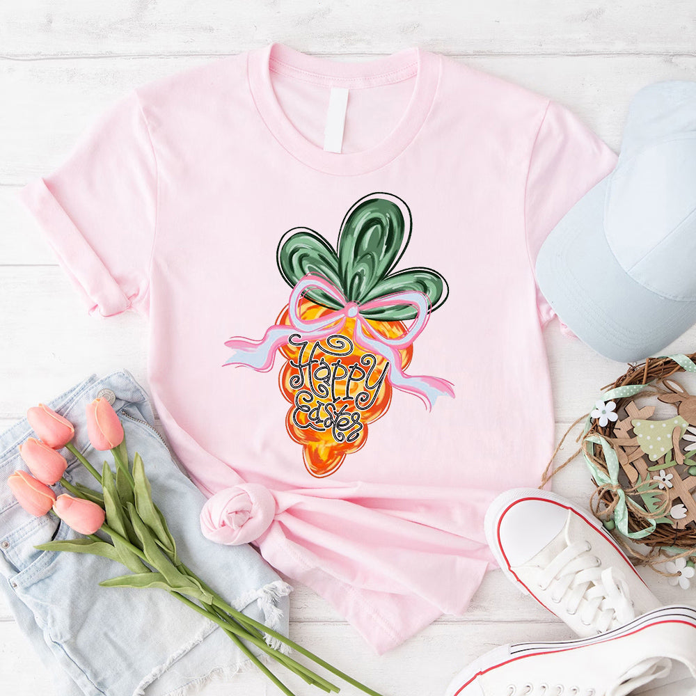 Happy Easter Carrot Coquette Tees Adorb.co