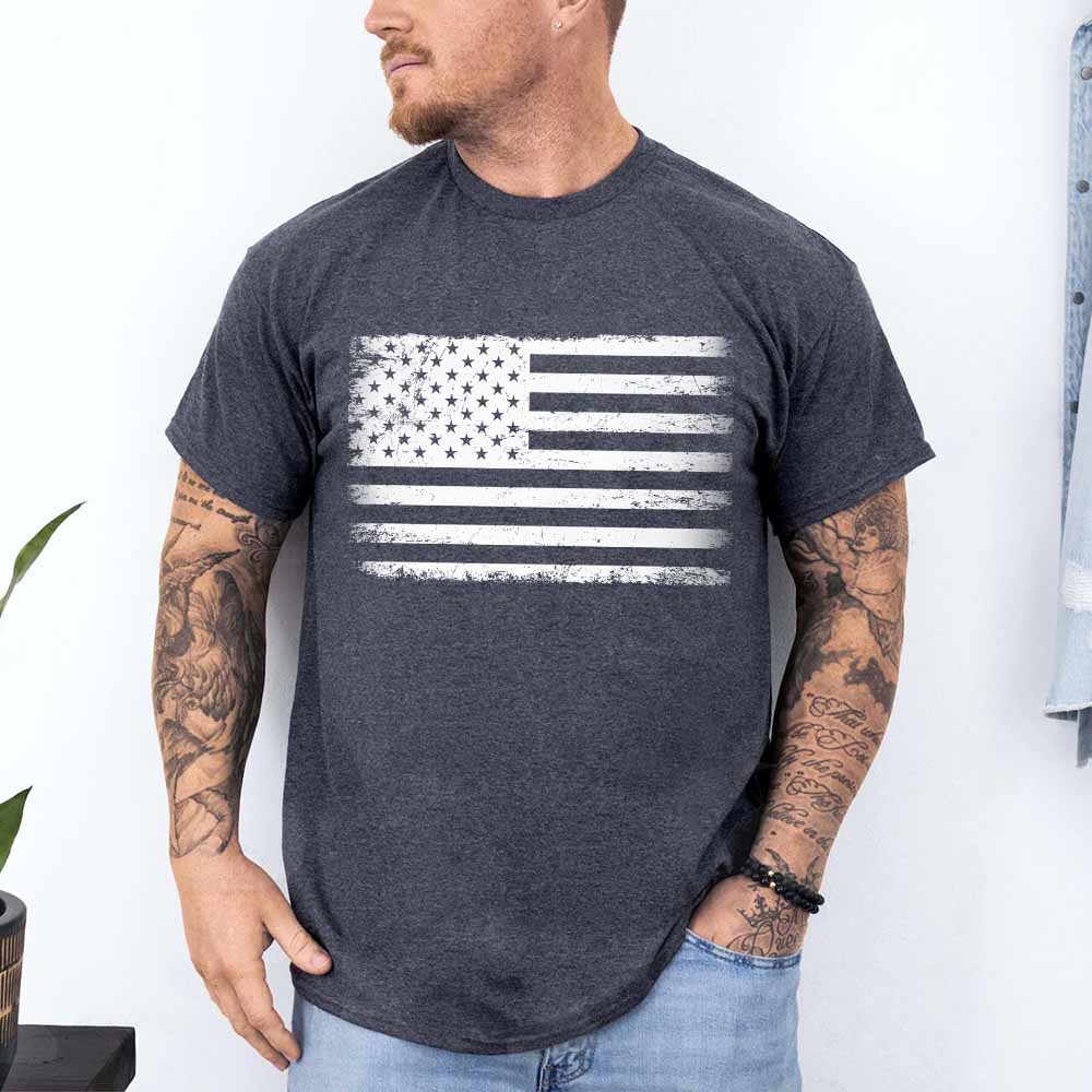 Rogue Style USA Distressed Flag Unisex T-Shirts Adorb.co