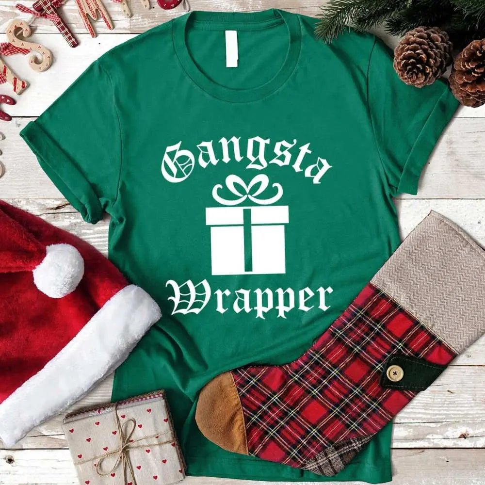 Gangsta Wrapper  Christmas Tee Adorb Custom Tees