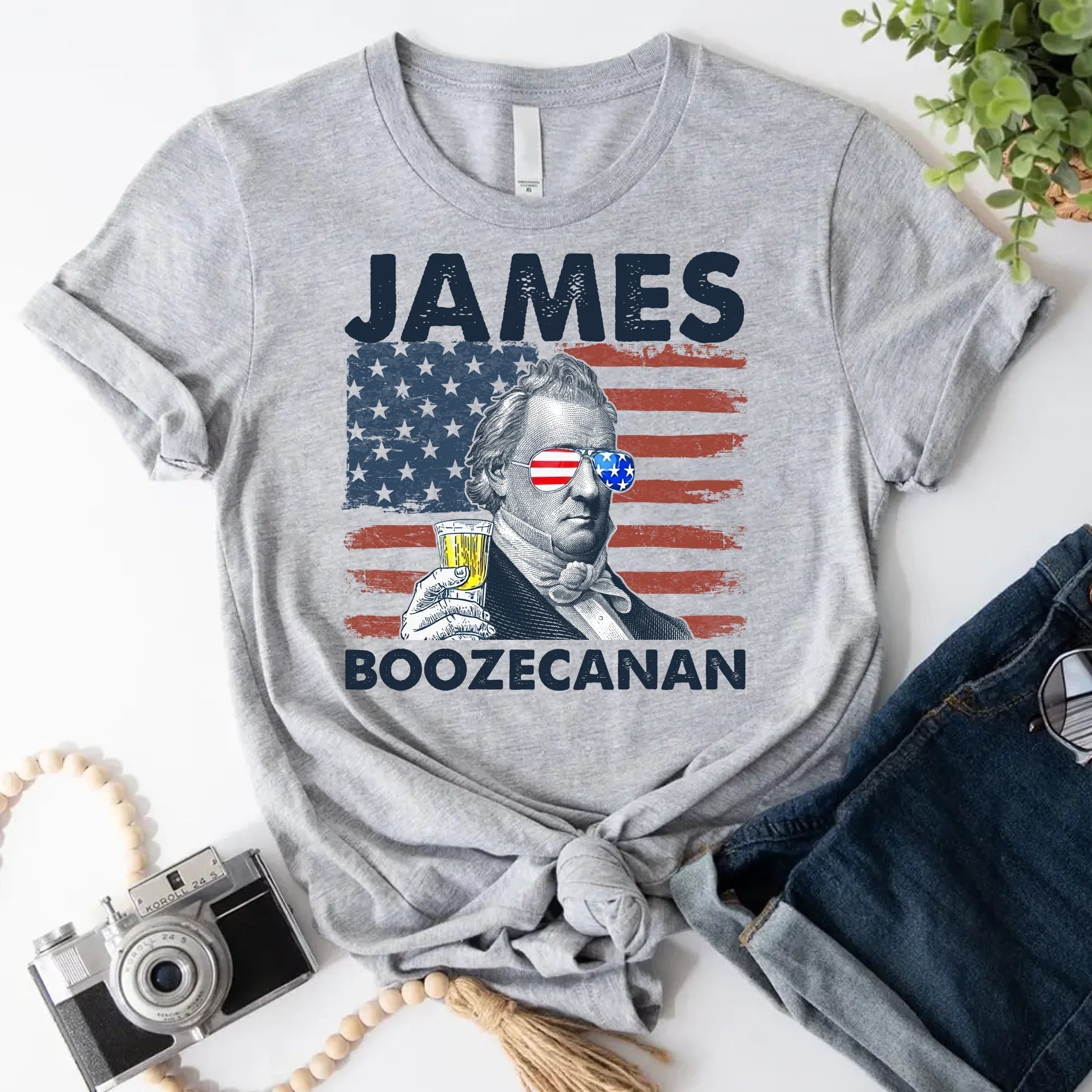 James Boozecanan 4th of July Shirt – Funny Presidential Drinking Tee Adorb.co