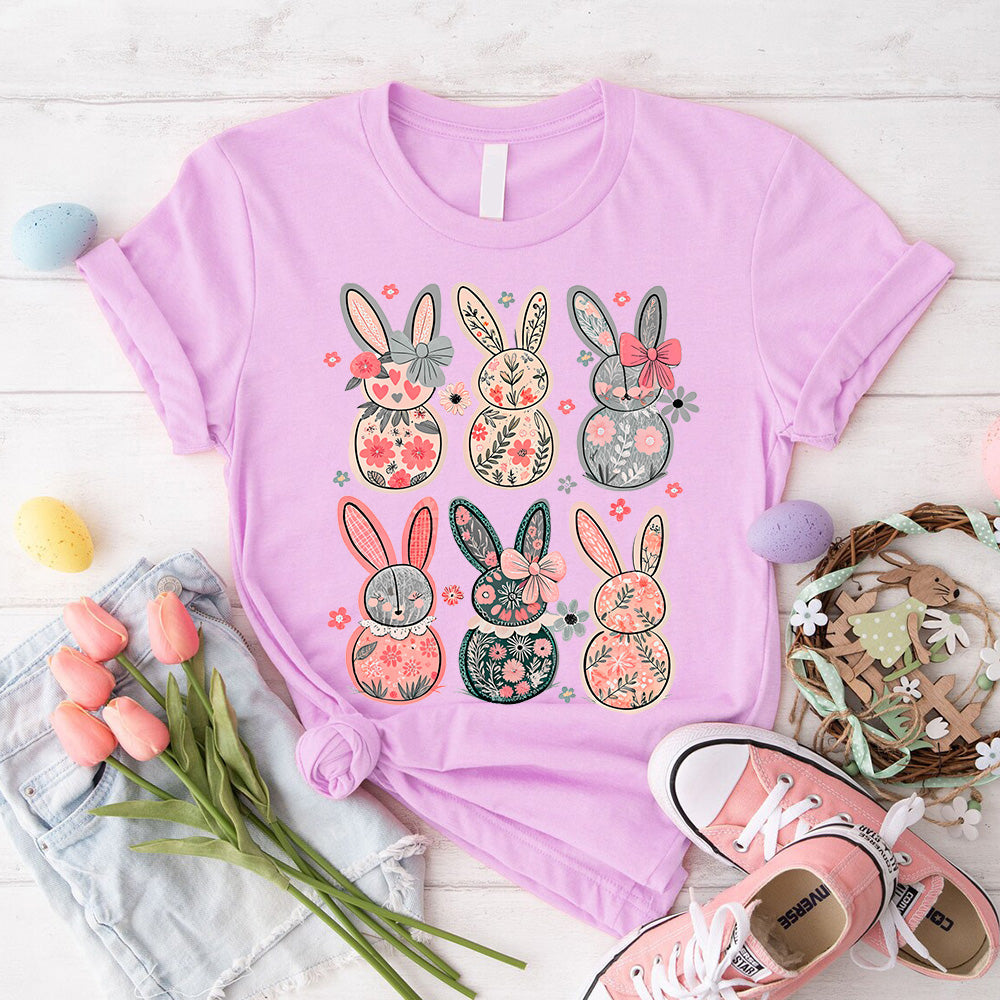 Coquette Easter Bunny Floral Tees Adorb.co