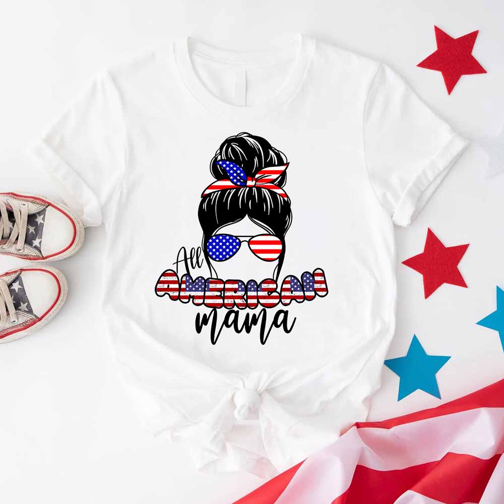 All American Mama 4th Of July Mom T-shirt - Main product image by Adorb.co