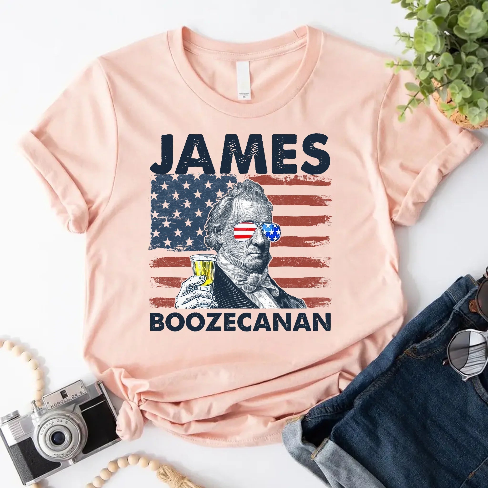 James Boozecanan 4th of July Shirt – Funny Presidential Drinking Tee Adorb.co