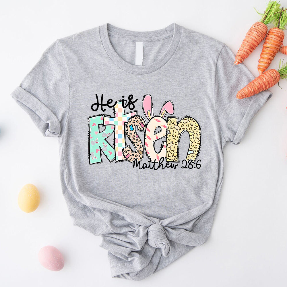 He is Risen Easter Inspirational Tees Adorb.co