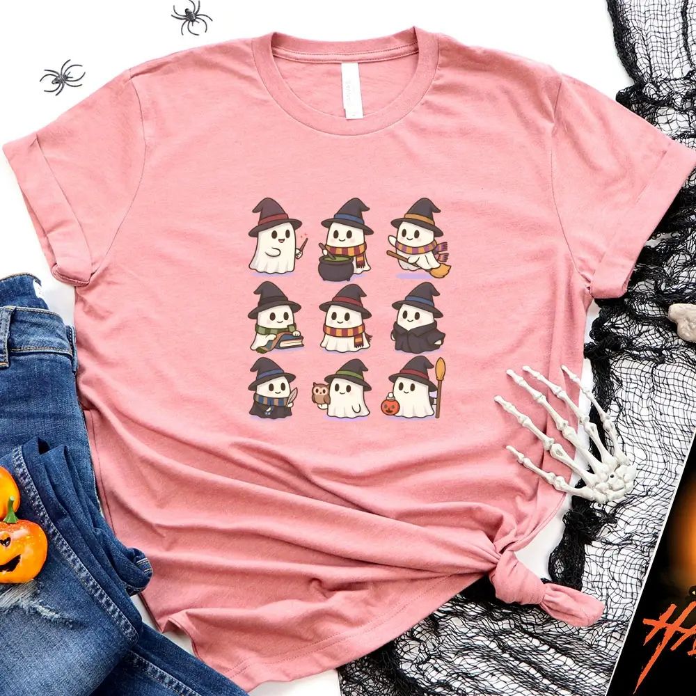 Cute Witch Ghosts Halloween Shirt – Kawaii Spooky Tee Adorb.co