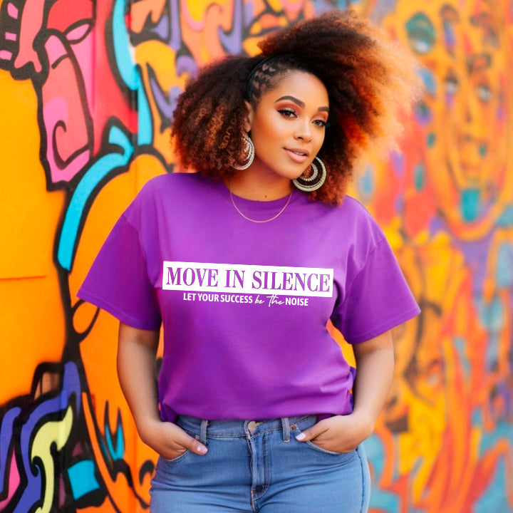 Move in Silence Unisex T-Shirt – Motivational Hustle Tee Adorb.co