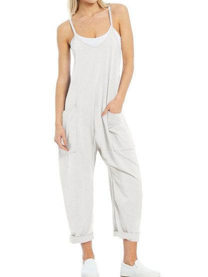 Spaghetti Strap Jumpsuit with Pockets - Love Salve