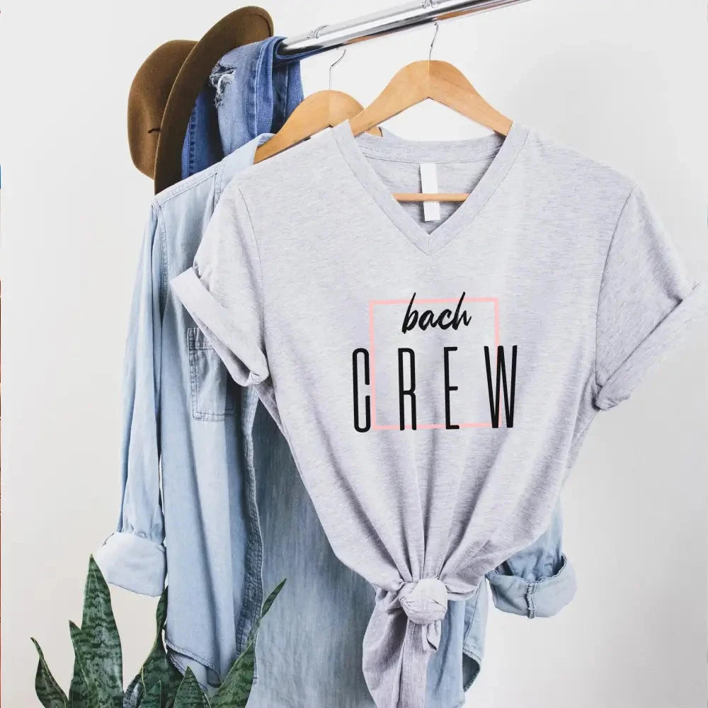 Bach Crew Bride To be Party Bachelorette V-Neck T-shirt Adorb.co