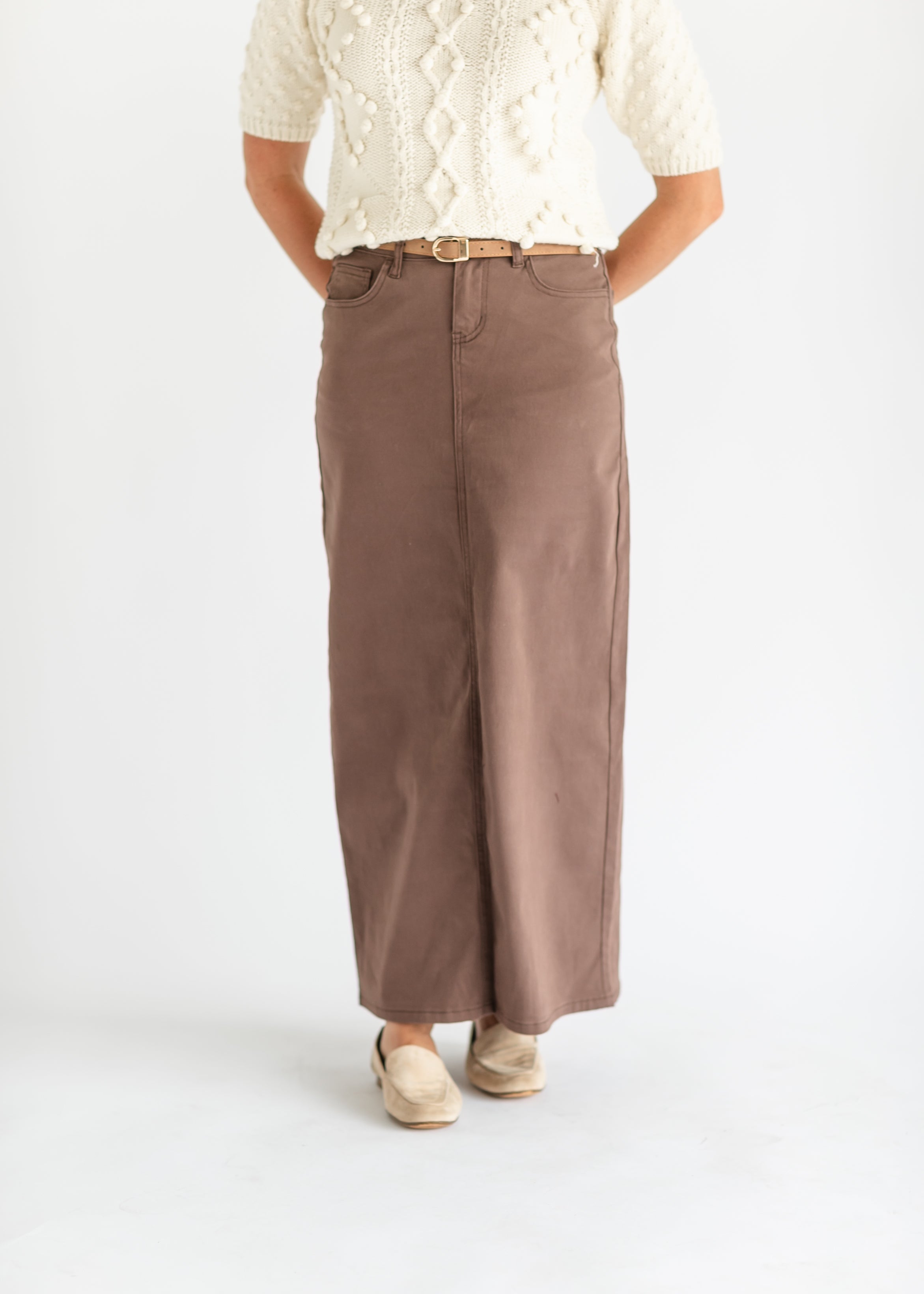 Stella Denim Maxi Skirt Inherit Co.