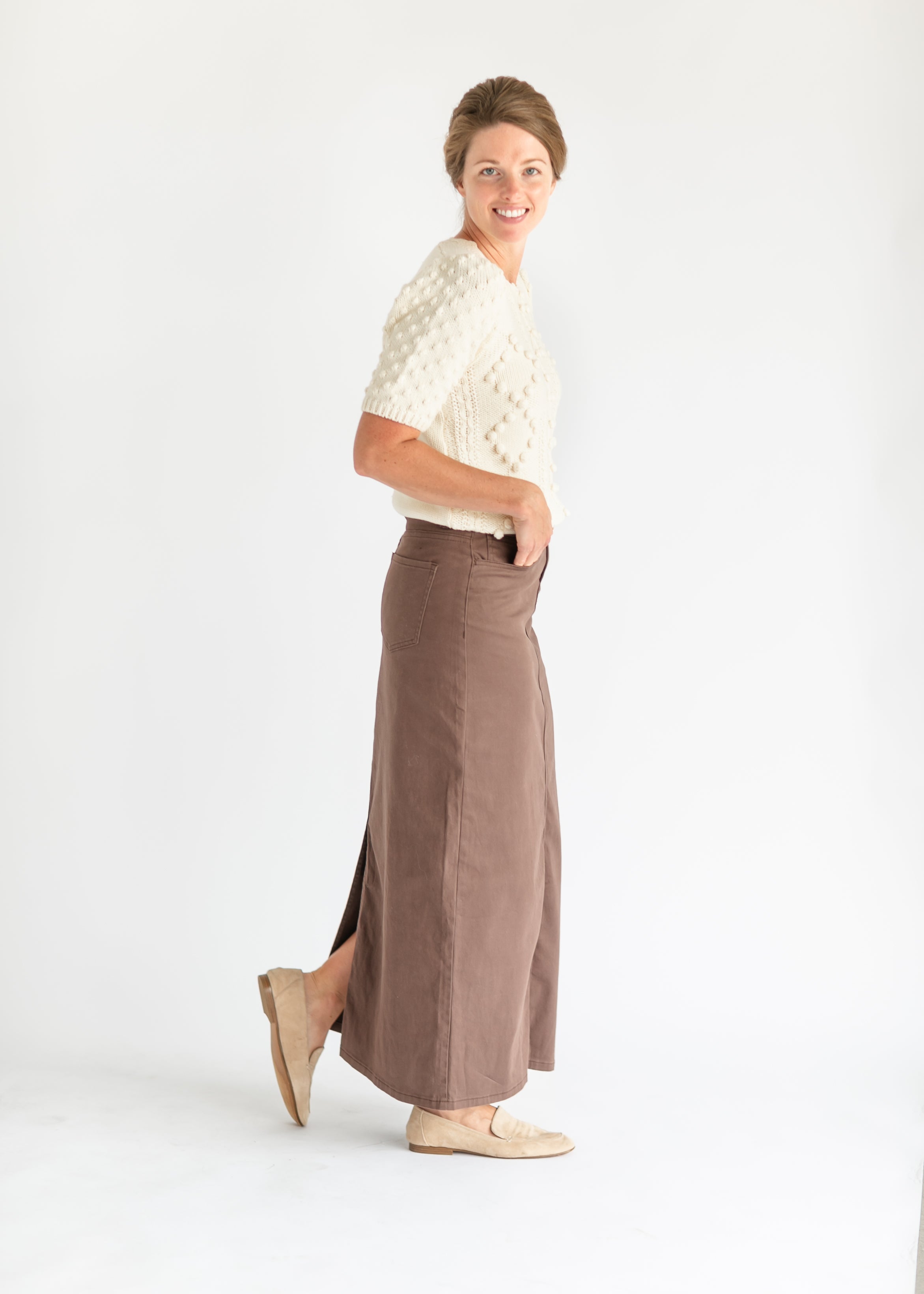 Stella Denim Maxi Skirt Inherit Co.