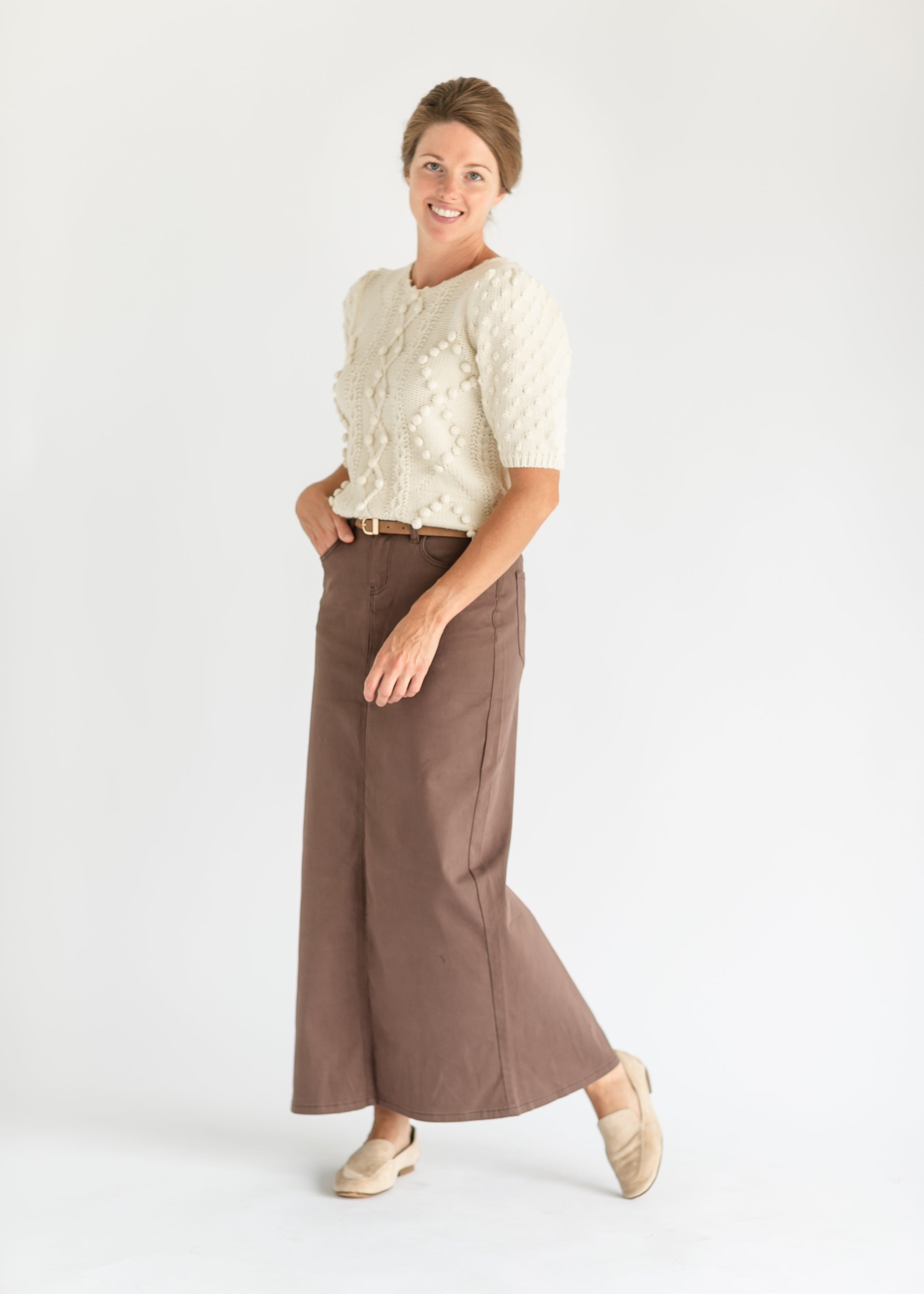 Stella Denim Maxi Skirt Inherit Co.