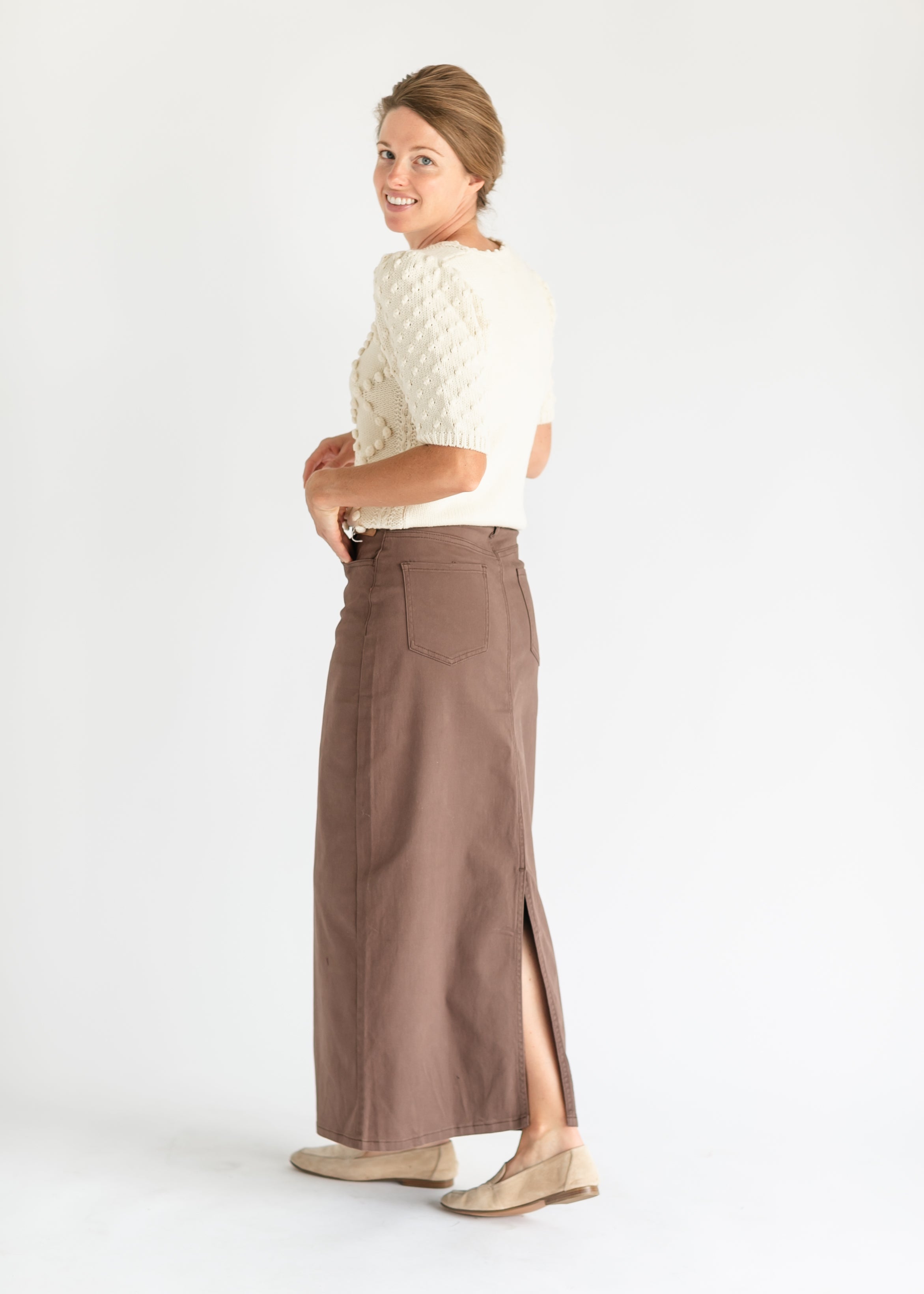 Stella Denim Maxi Skirt Inherit Co.
