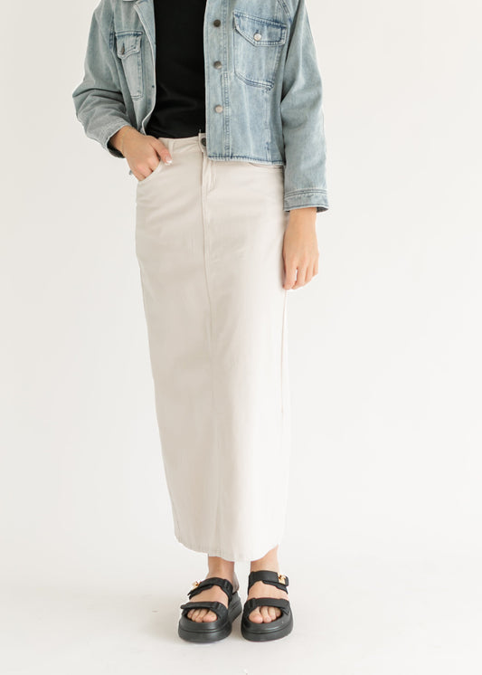 Stella Cloud Denim Maxi Skirt Inherit Co.