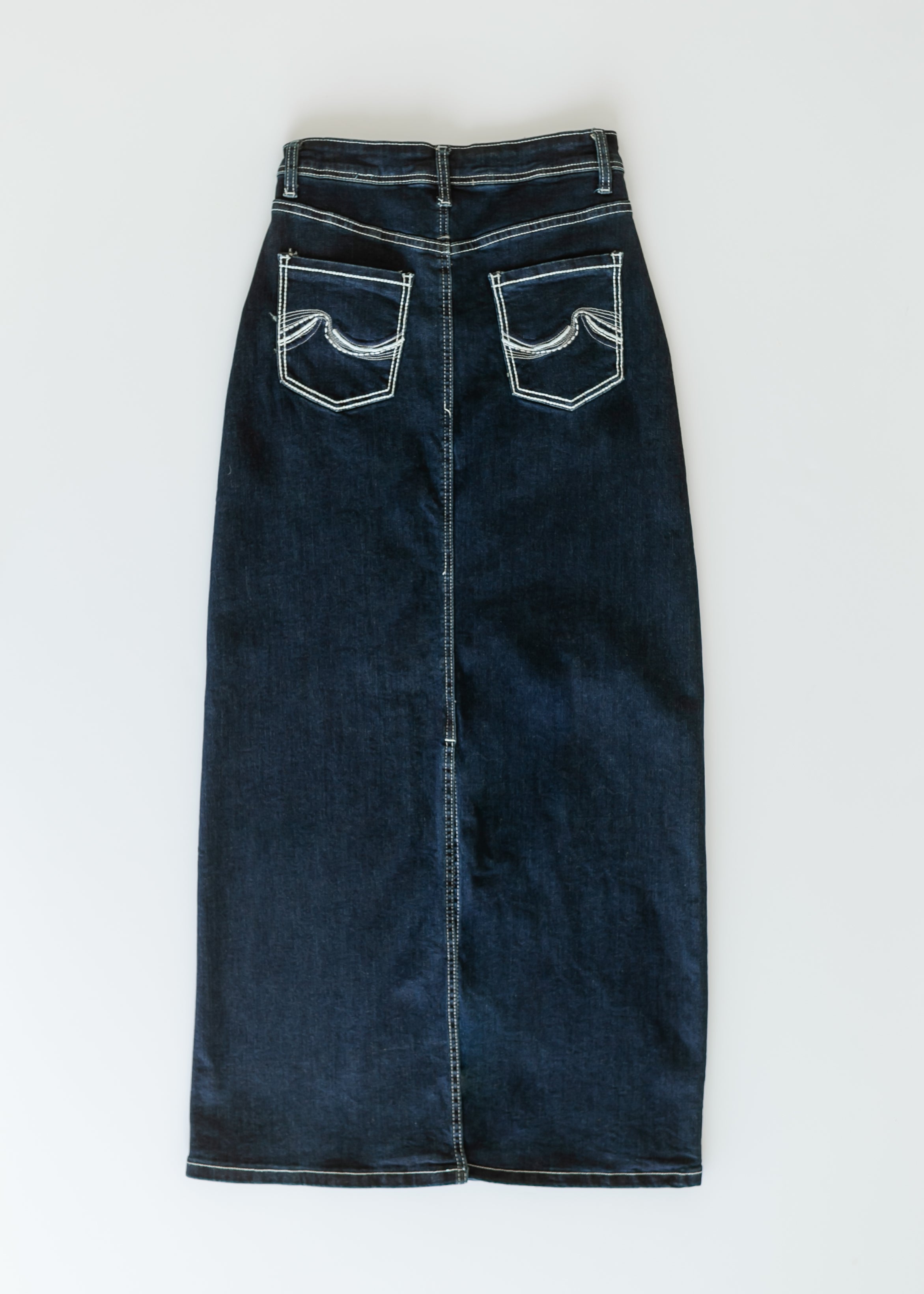 Stella Dark Wash Maxi Denim Skirt Inherit Co.