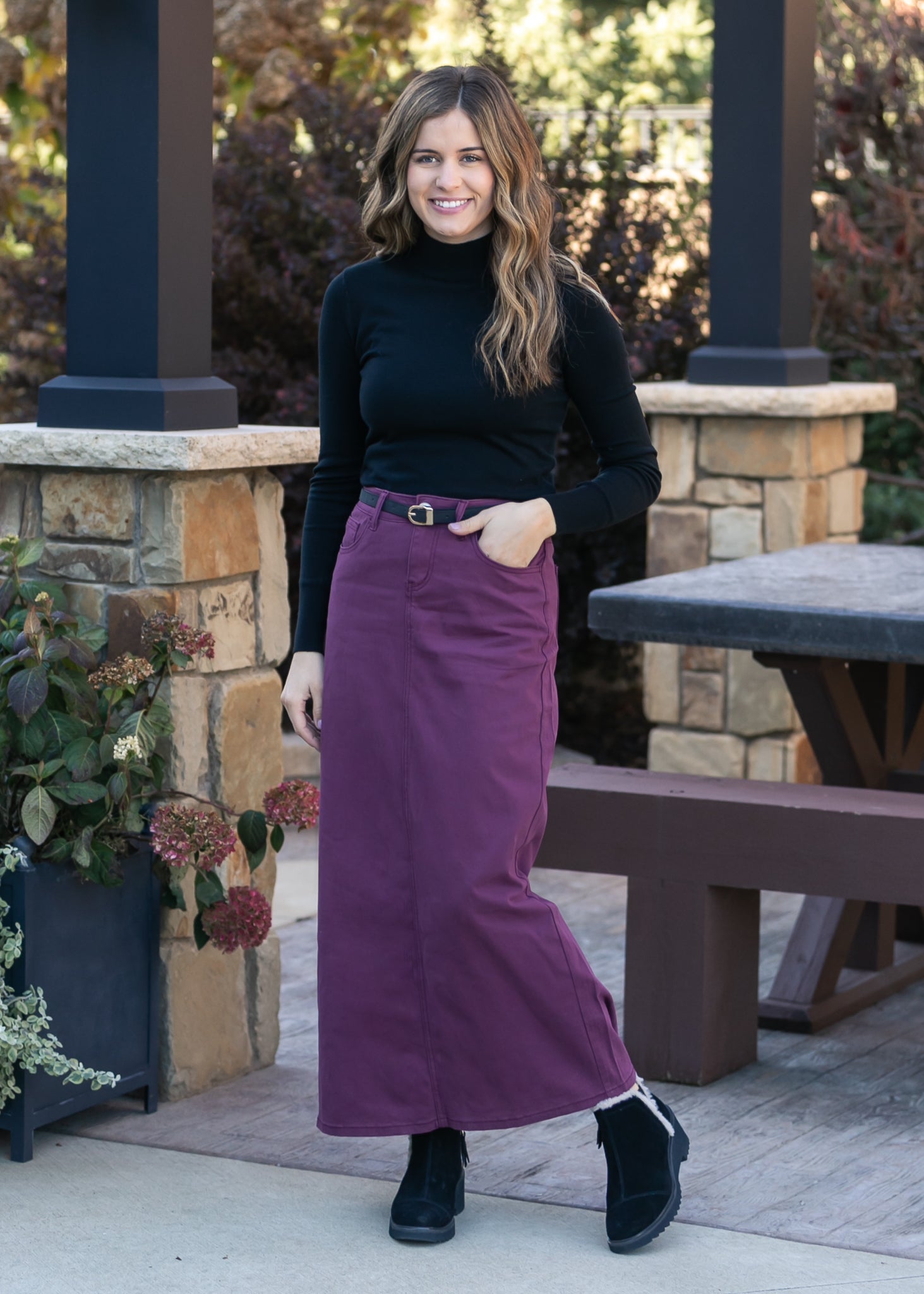 Stella Denim Maxi Skirt Inherit Co.