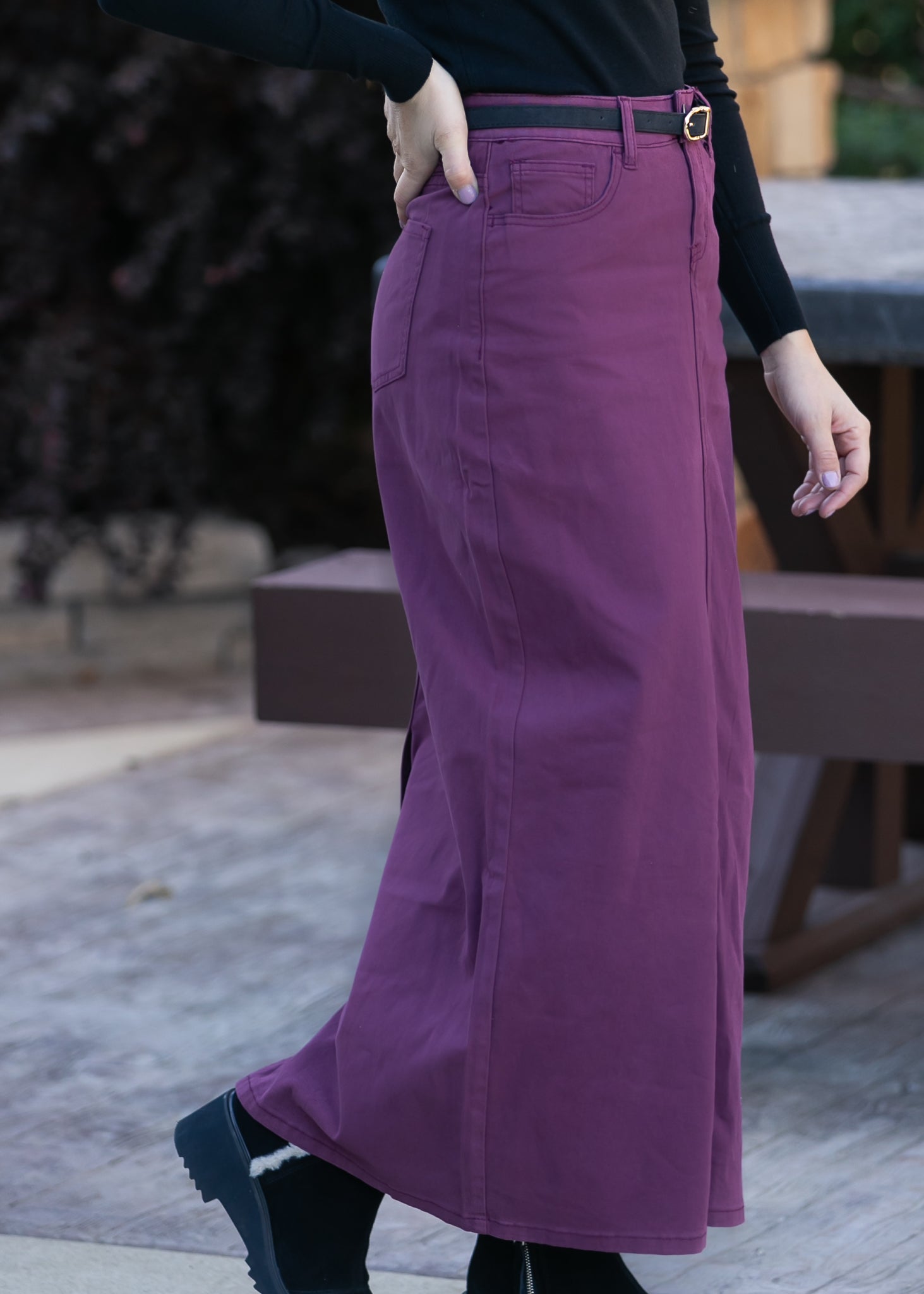 Stella Denim Maxi Skirt Inherit Co.