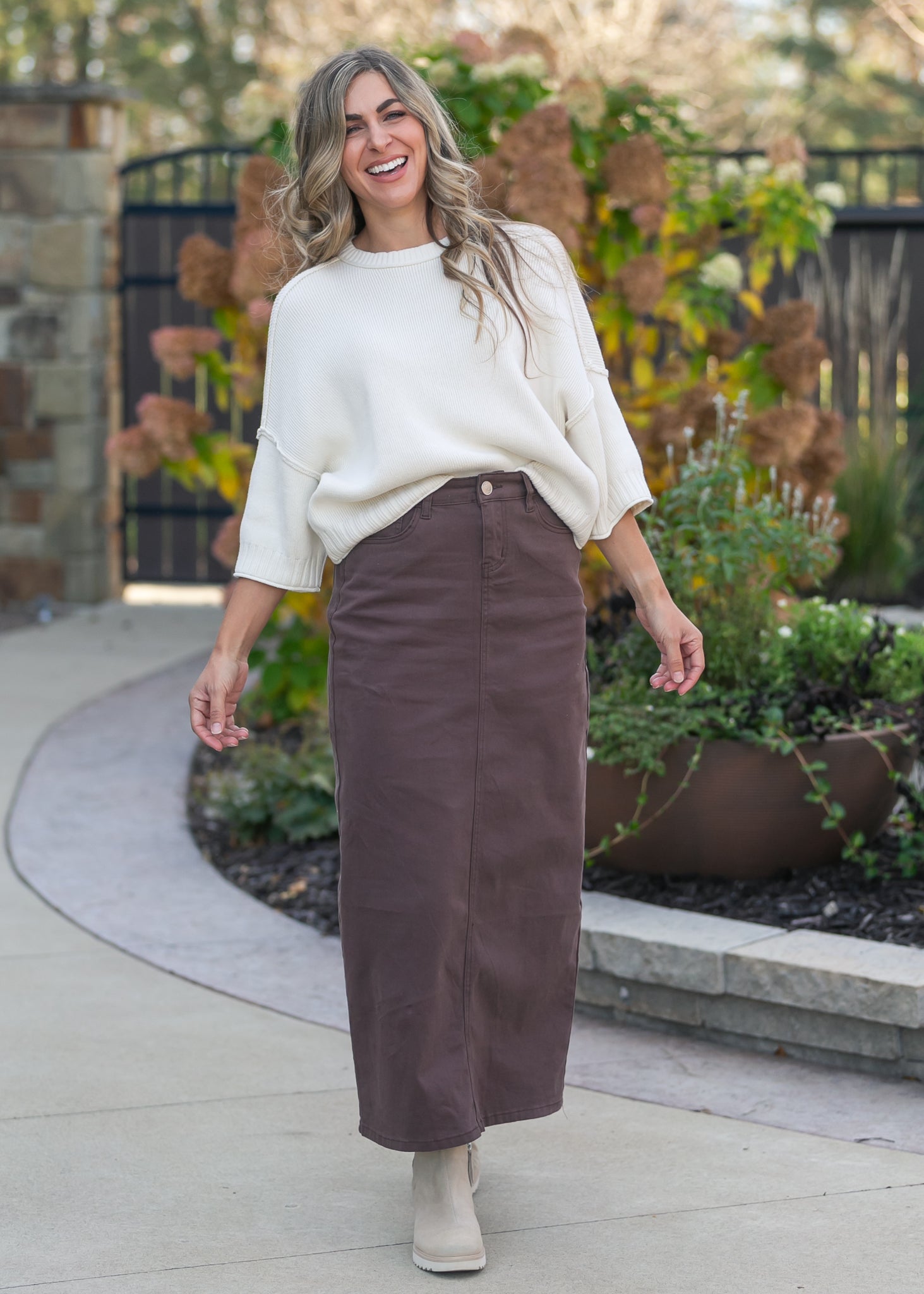 Stella Denim Maxi Skirt Inherit Co.