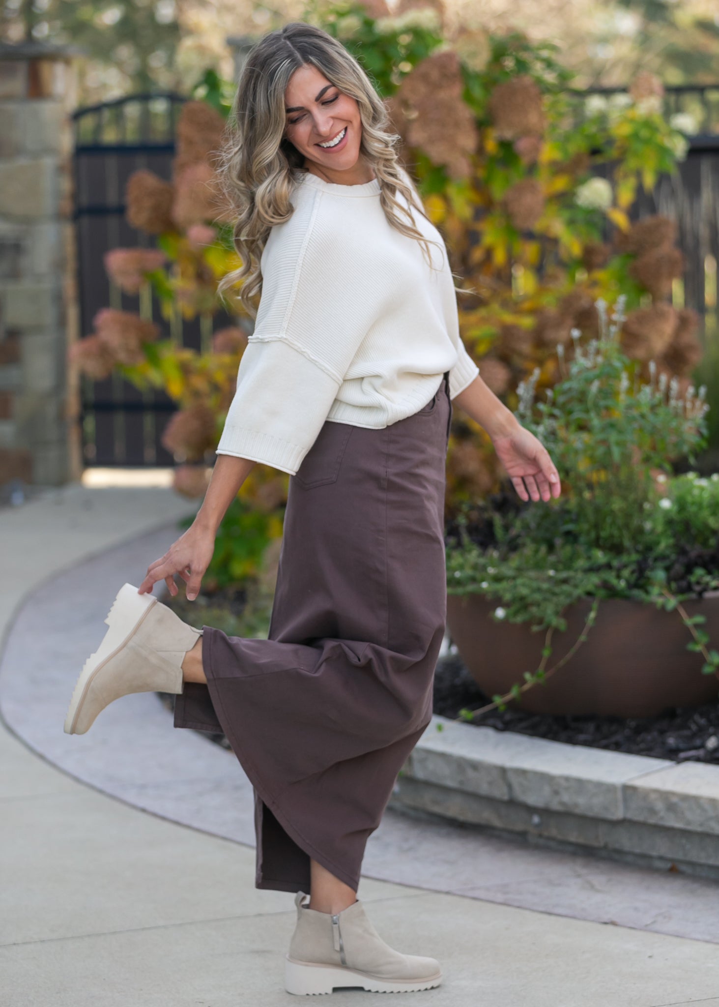 Stella Denim Maxi Skirt Inherit Co.