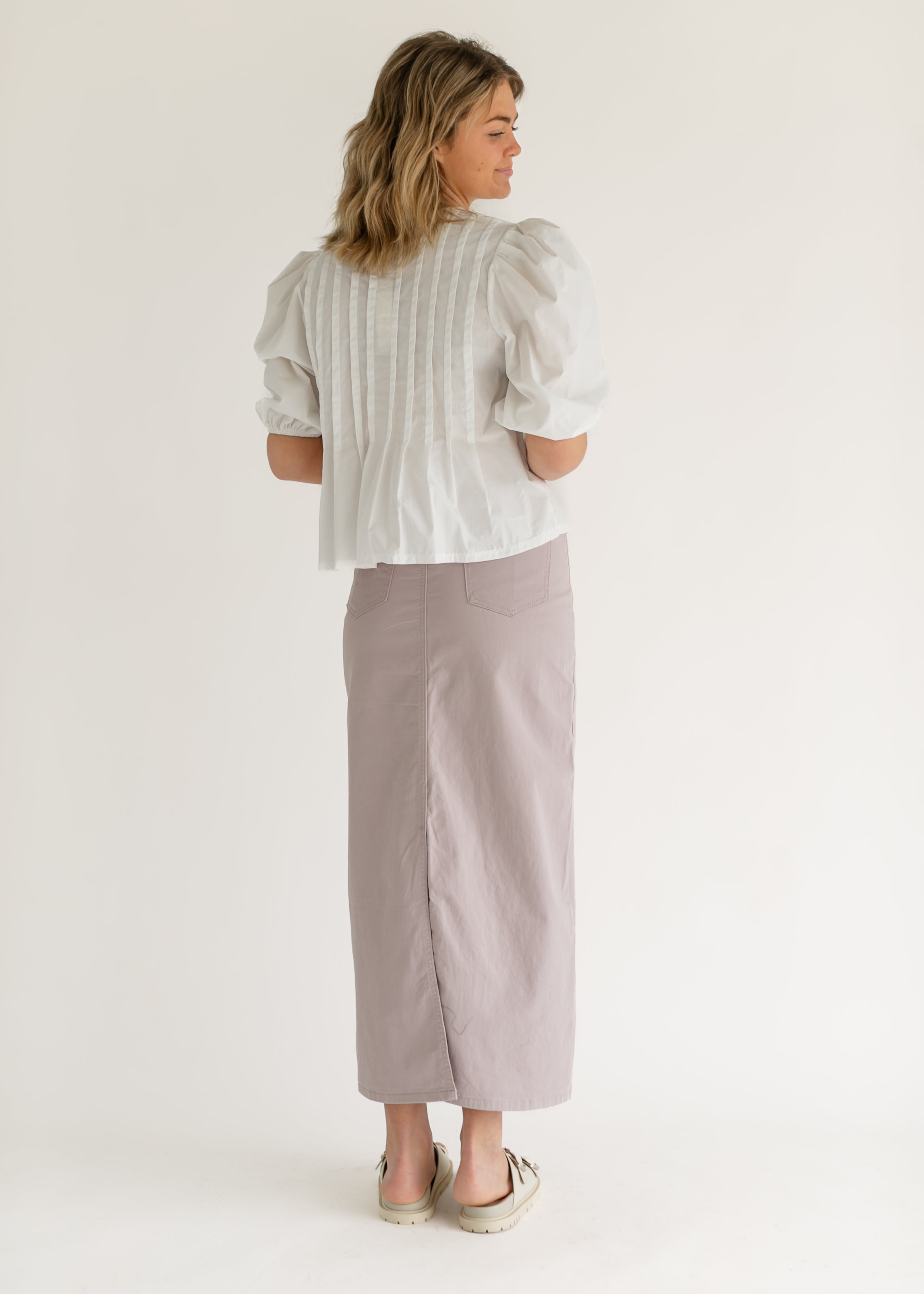 Stella Lilac Denim Maxi Skirt - FINAL SALE Inherit Co.