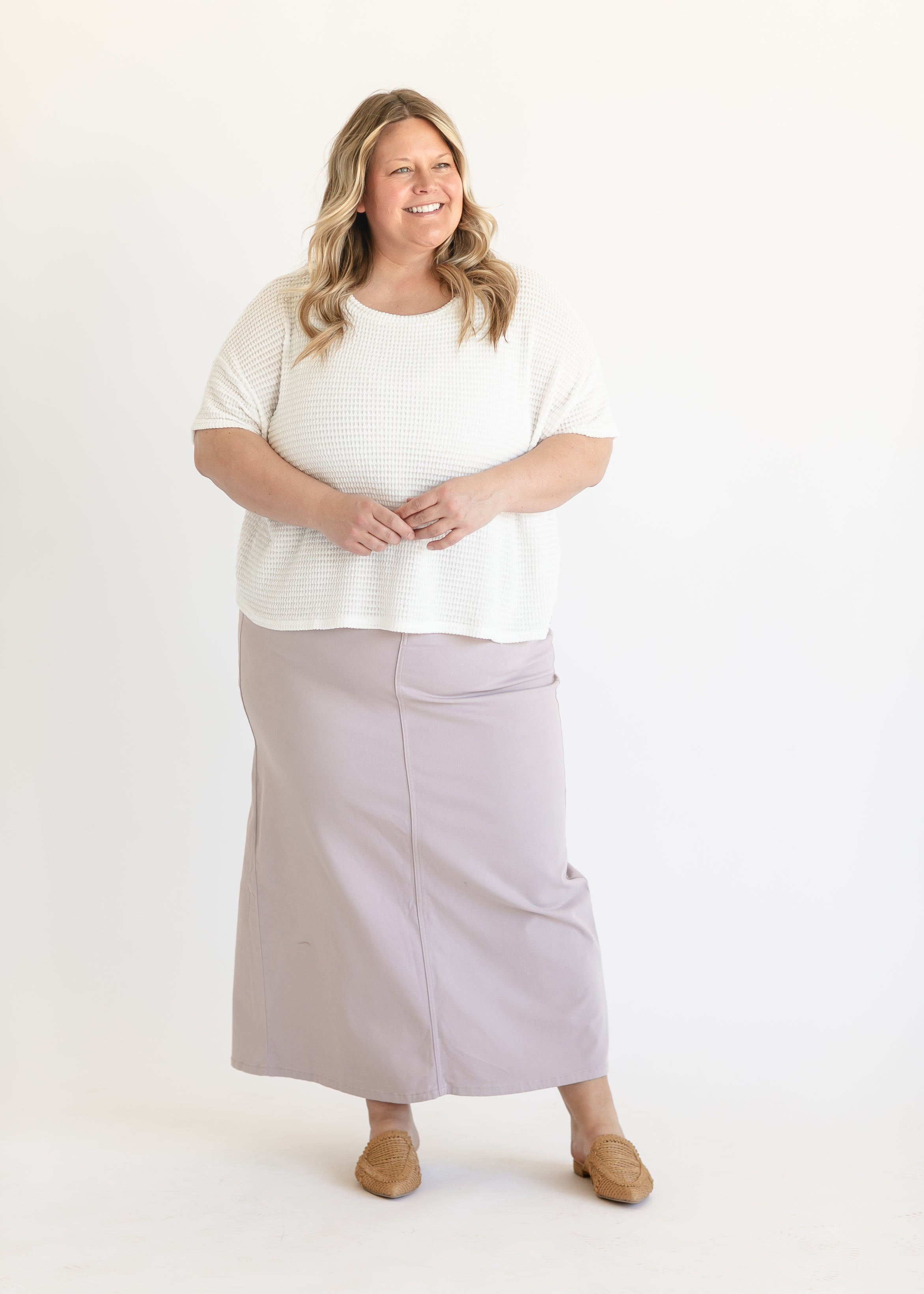 Stella Lilac Denim Maxi Skirt - FINAL SALE Inherit Co.