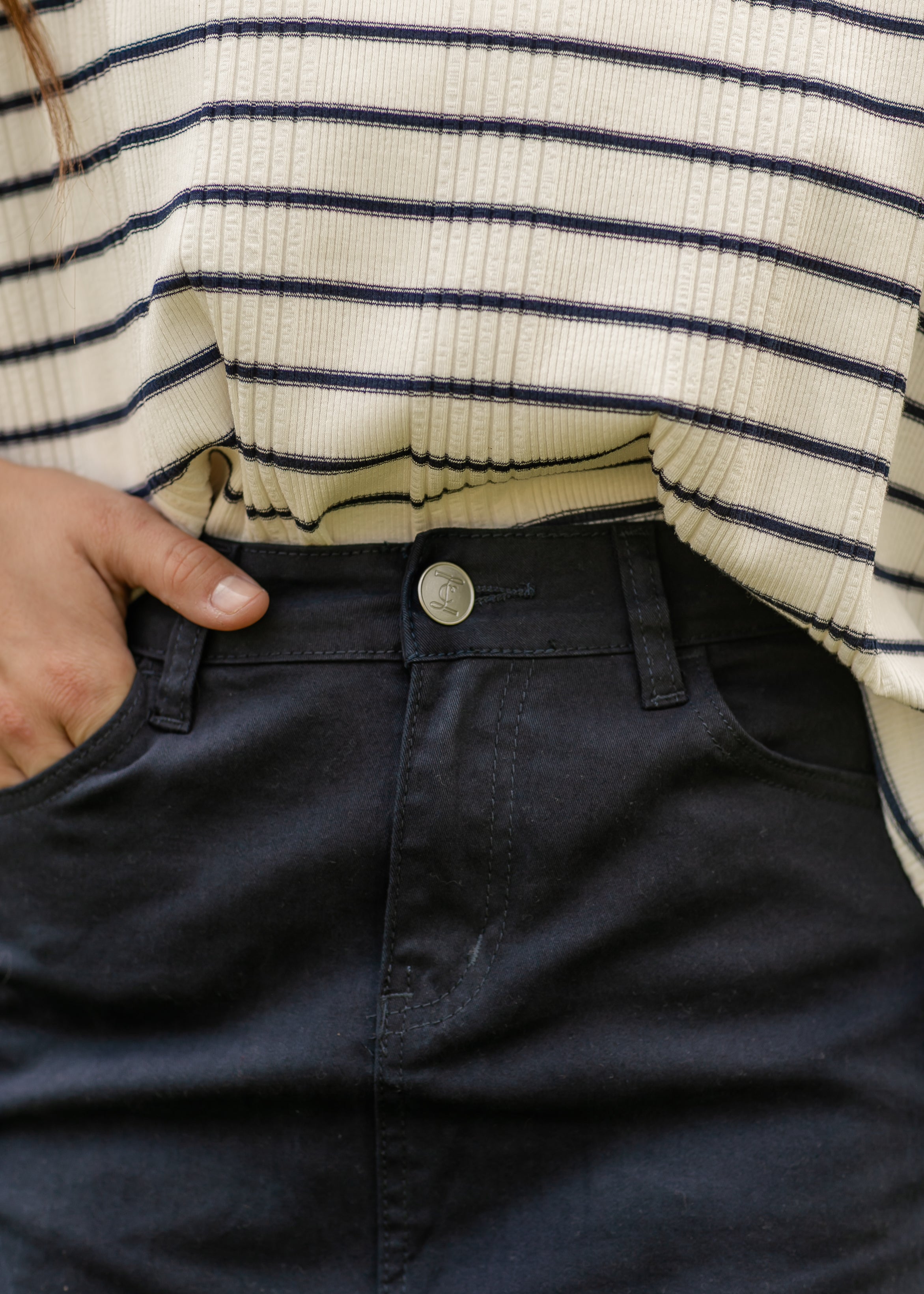 Stella Navy Maxi Denim Skirt Inherit Co.