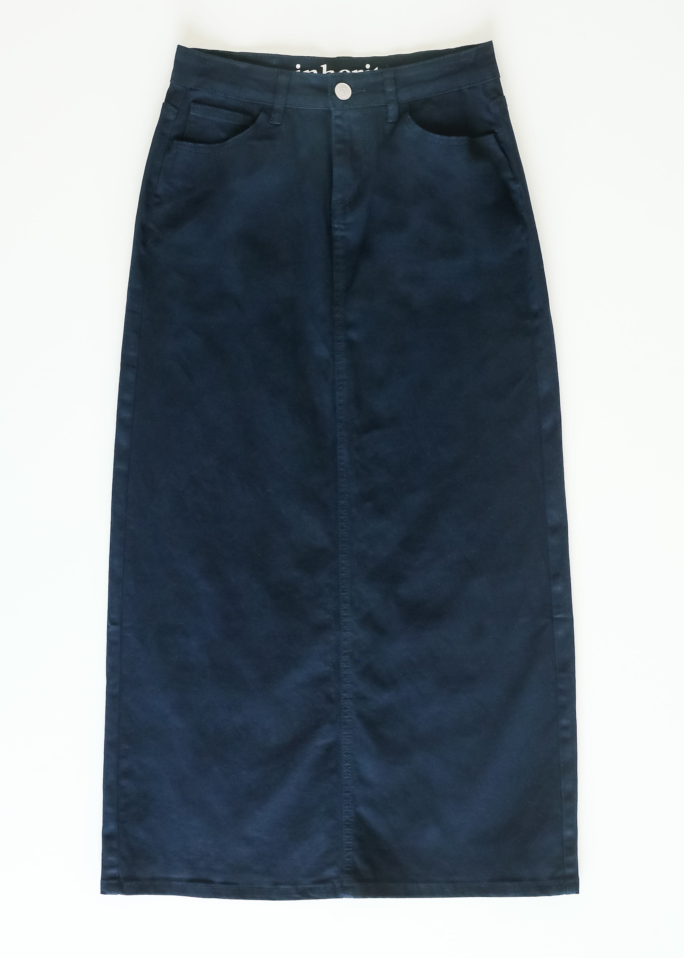 Stella Navy Maxi Denim Skirt Inherit Co.