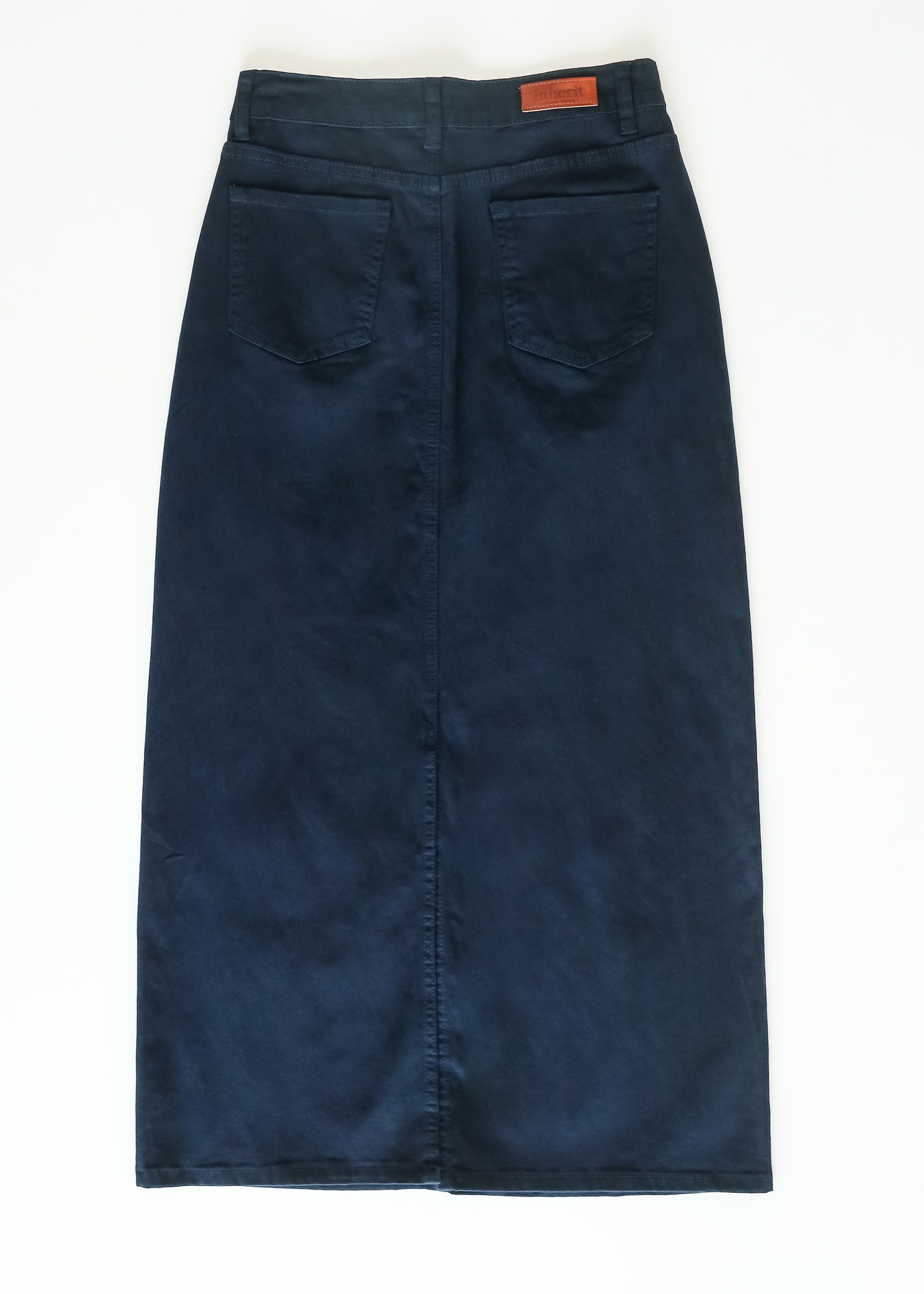 Stella Navy Maxi Denim Skirt Inherit Co.