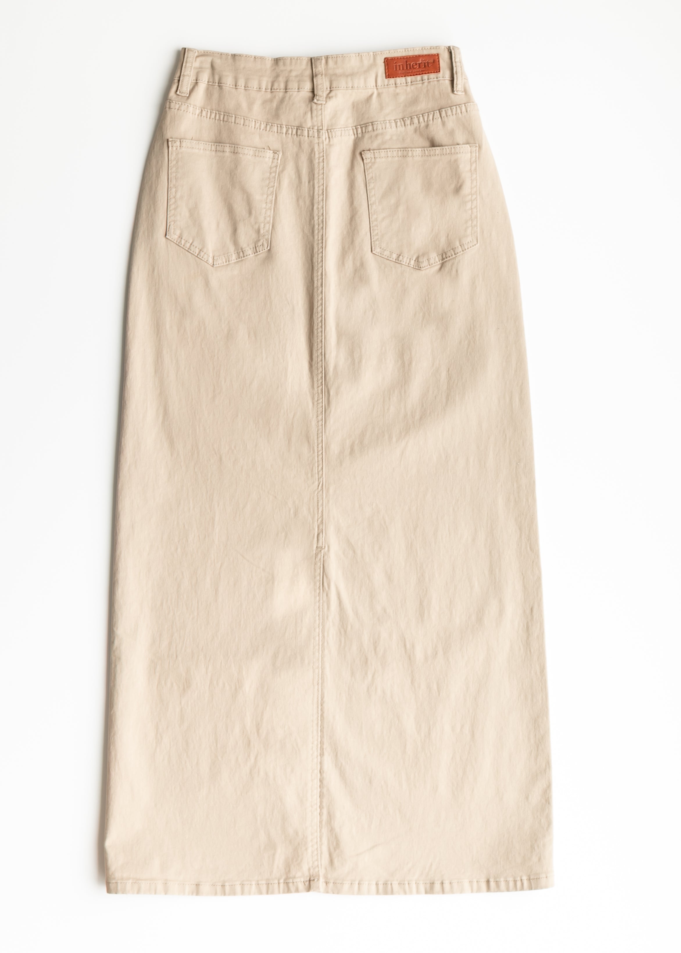 Stella Simply Taupe Denim Maxi Skirt Inherit Co.