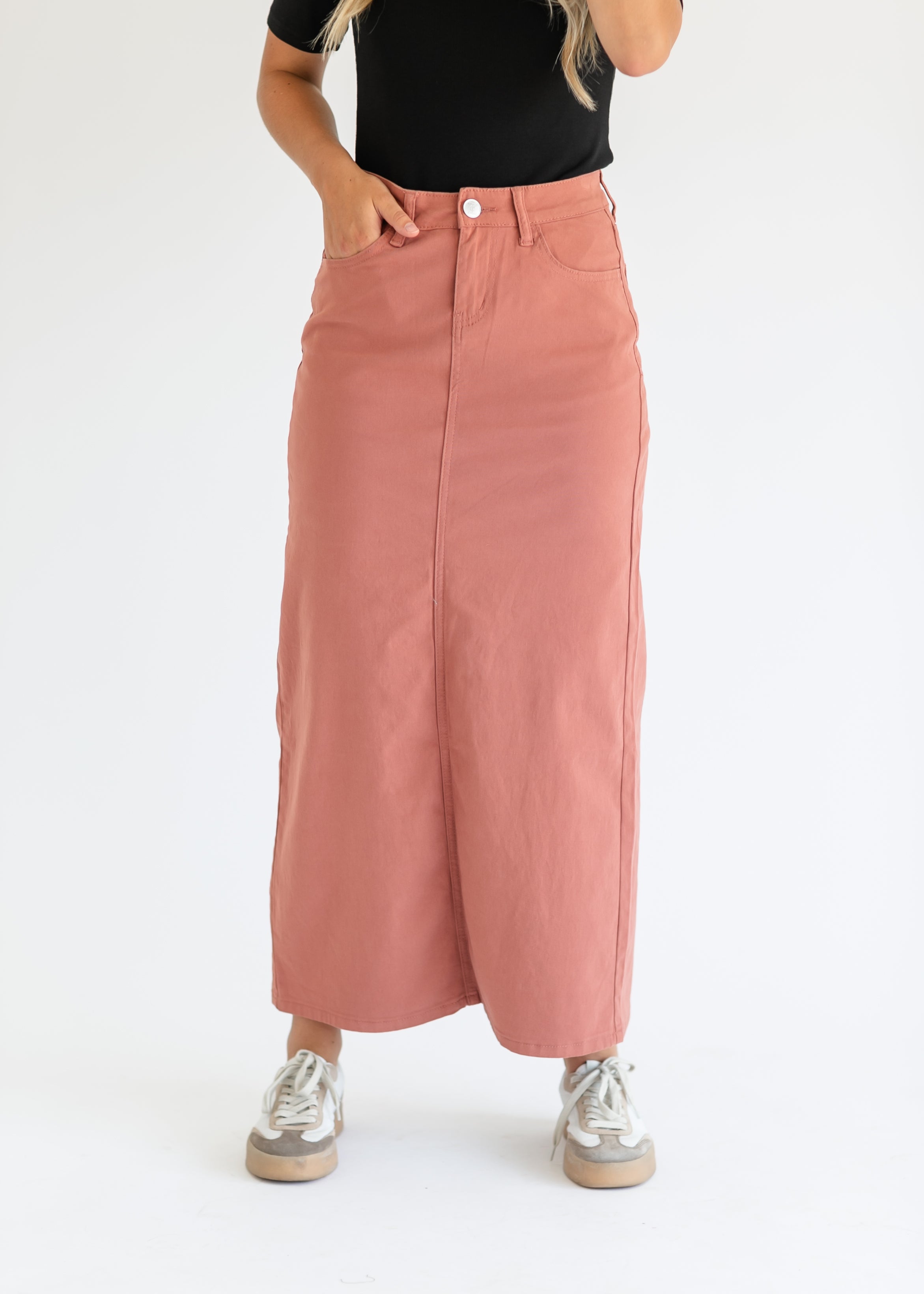 Stella Denim Maxi Skirt Inherit Co.