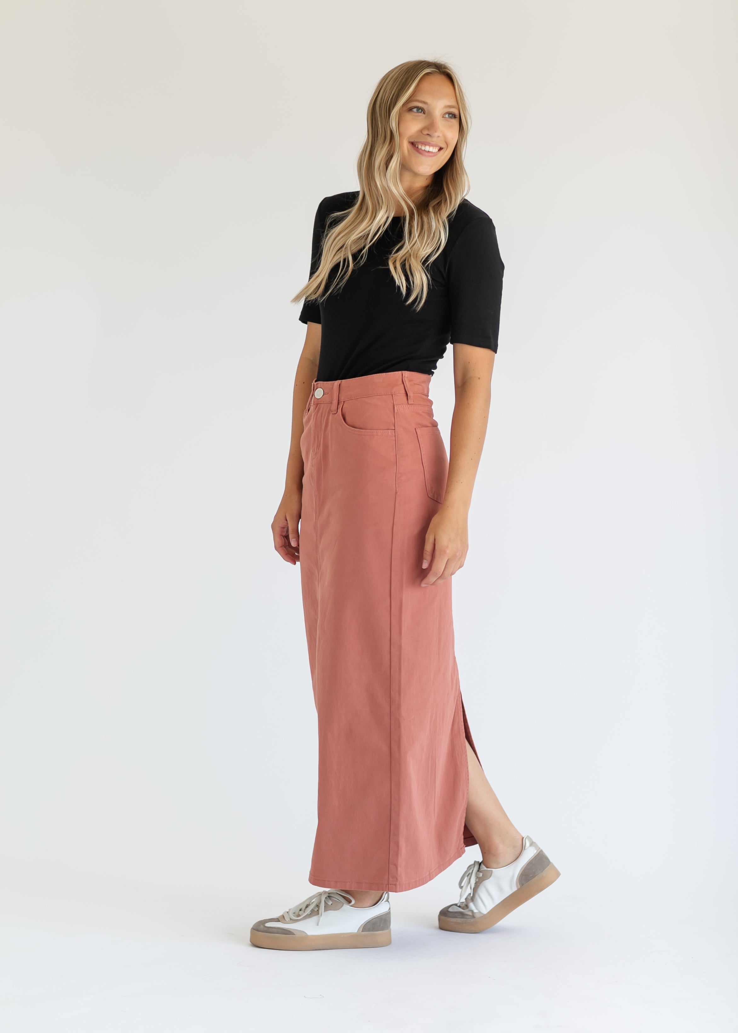 Stella Denim Maxi Skirt Inherit Co.