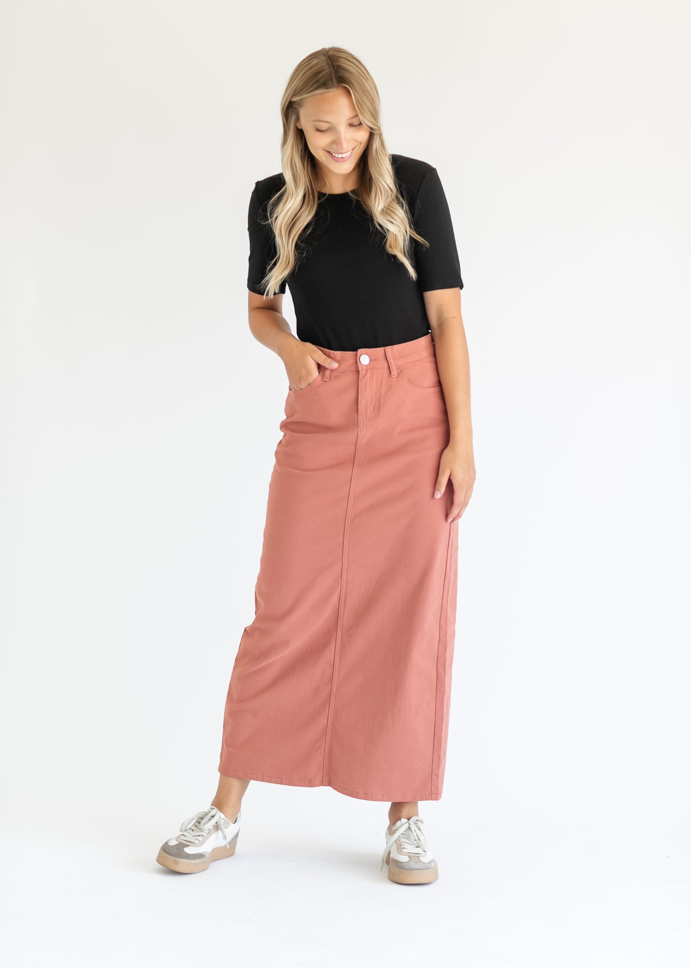 Stella Denim Maxi Skirt Inherit Co.
