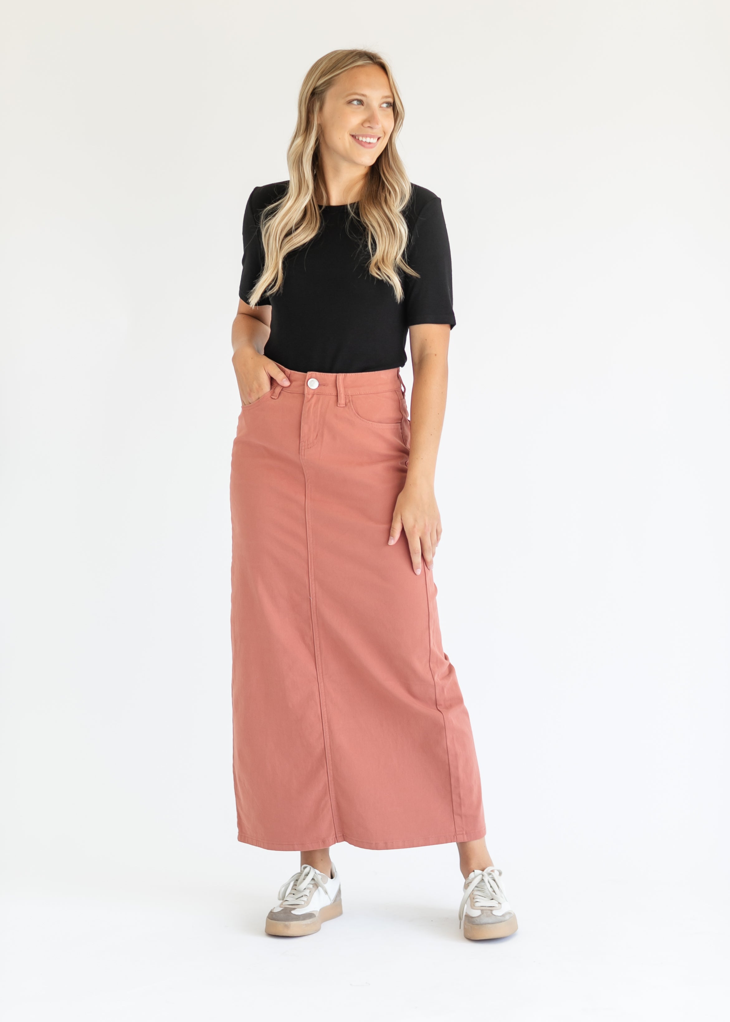 Stella Denim Maxi Skirt Inherit Co.